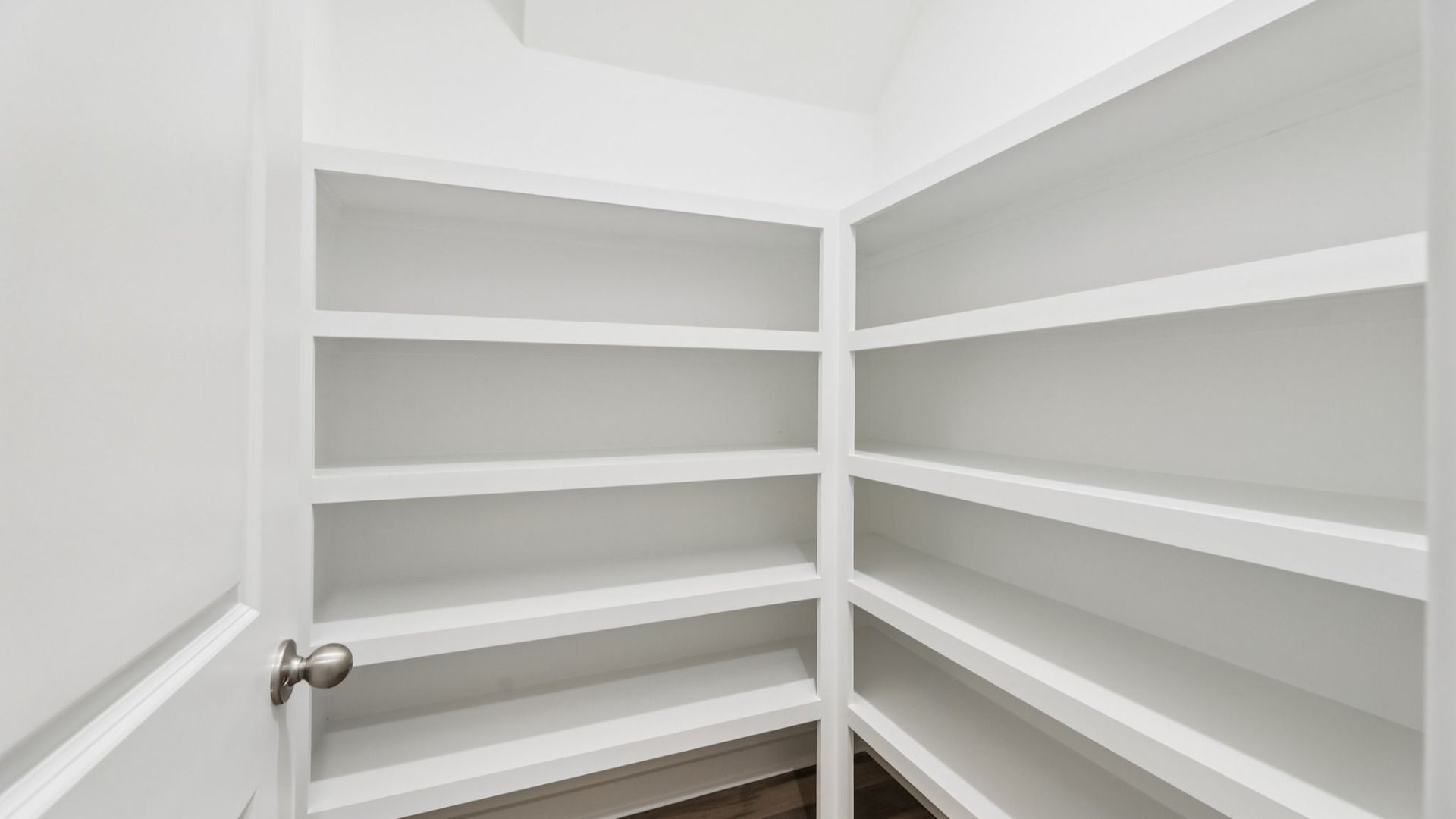 Pantry with built-in shelves
