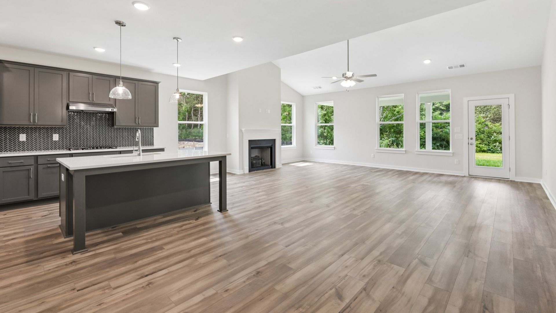 View of Kitchen and Gathering Room