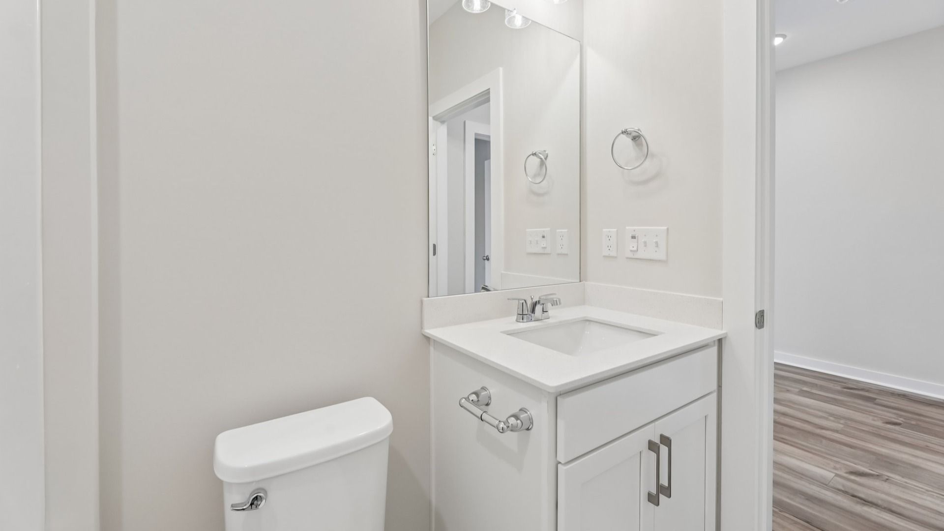 Bathroom with access to hallway