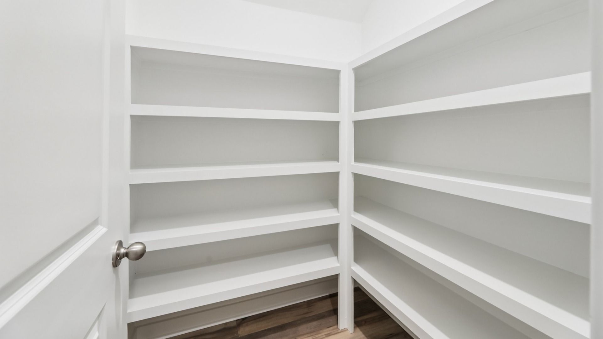Pantry with built-in shelf