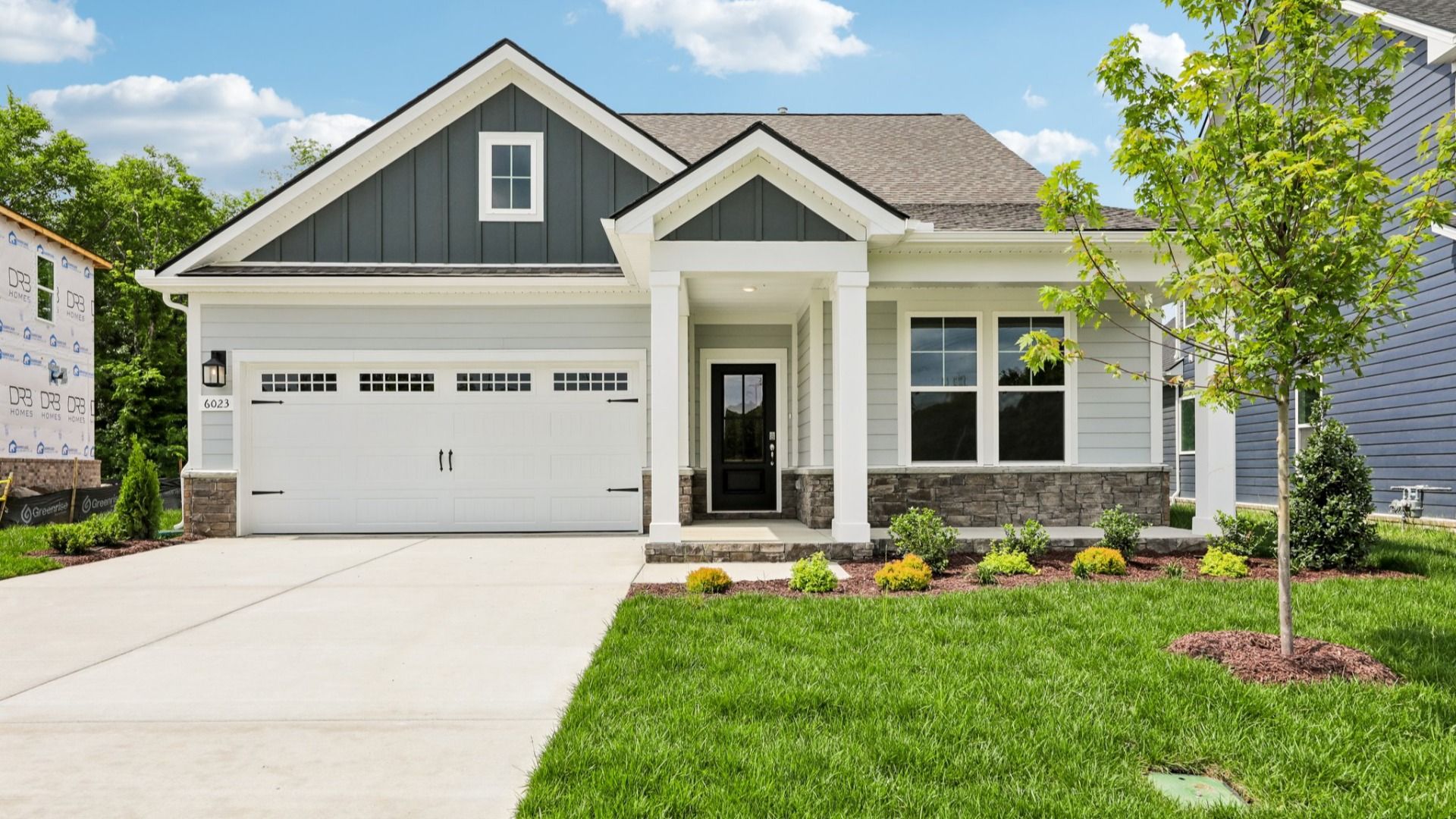 Front Exterior with 2-car garage