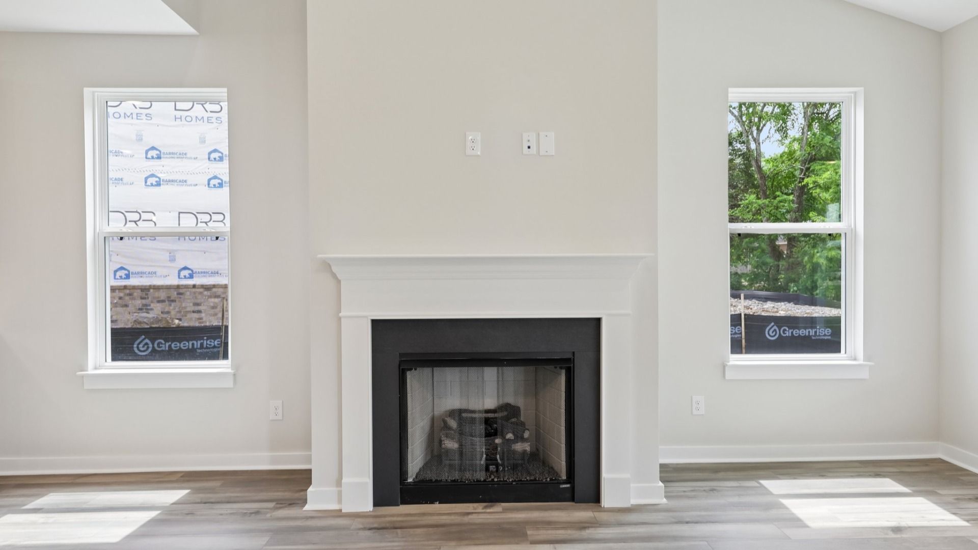 Fireplace in gathering room
