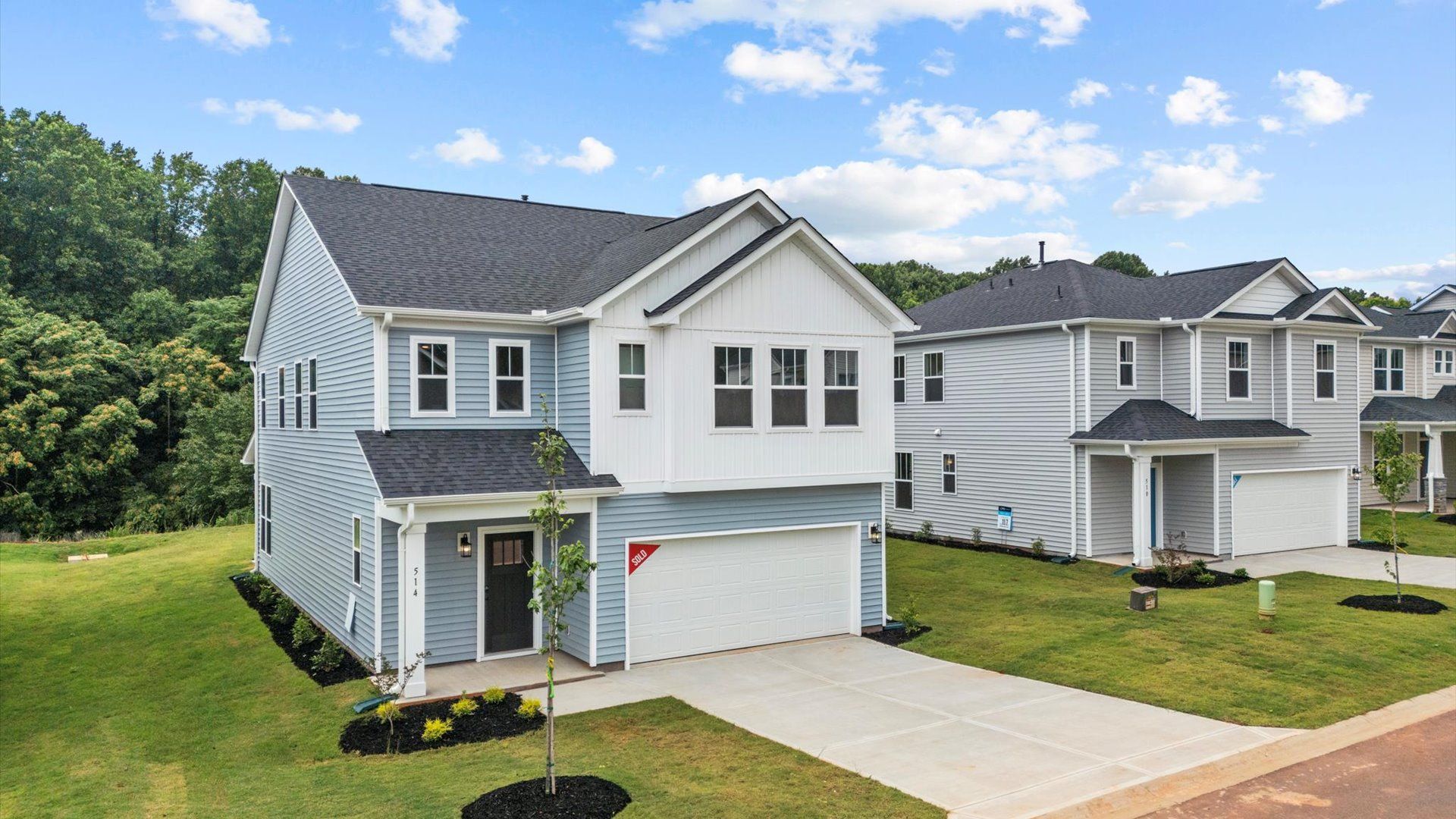 Front Exterior with 2-car garage
