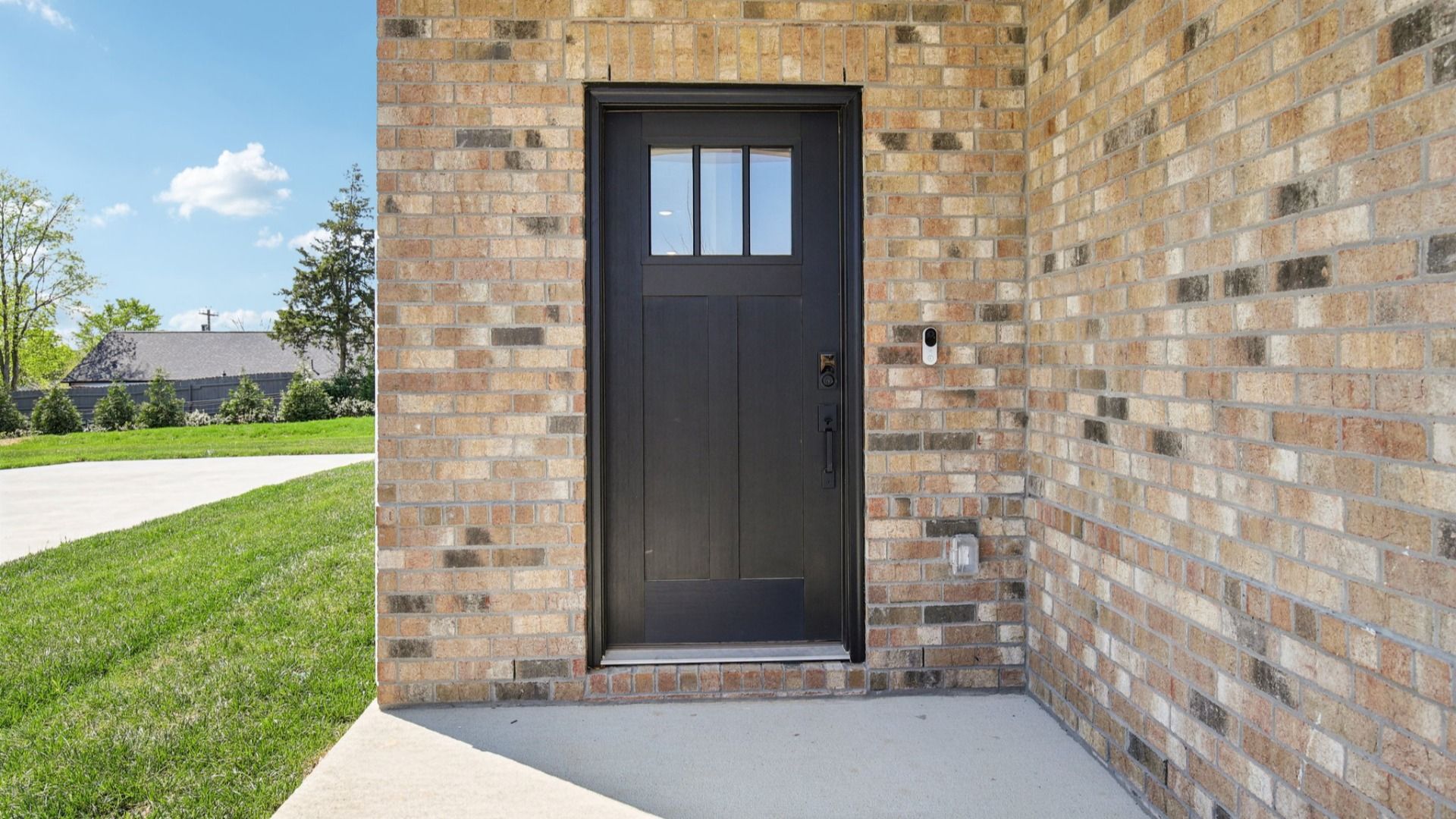 Front Entry with black door