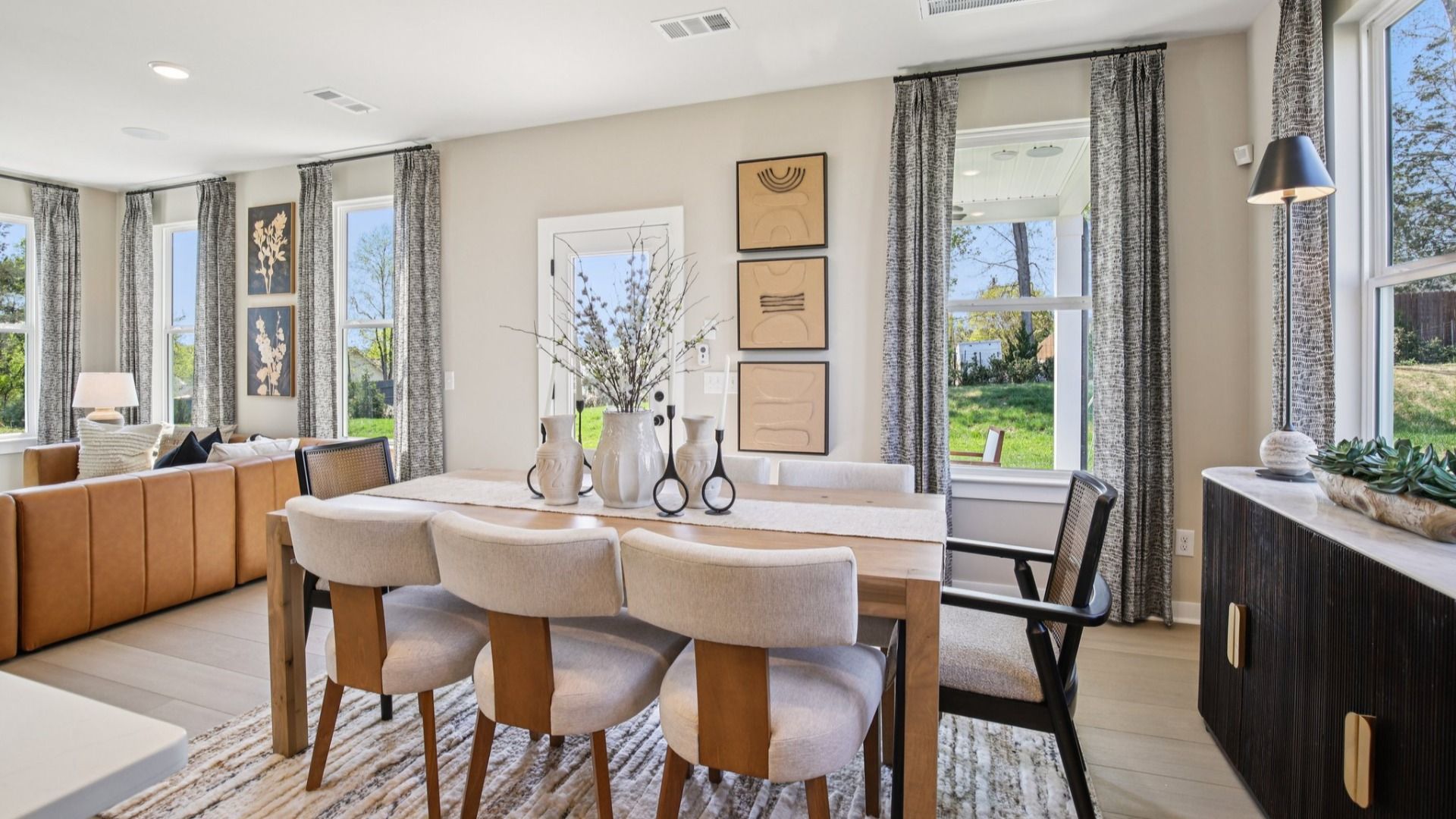 Dining area with access to back porch