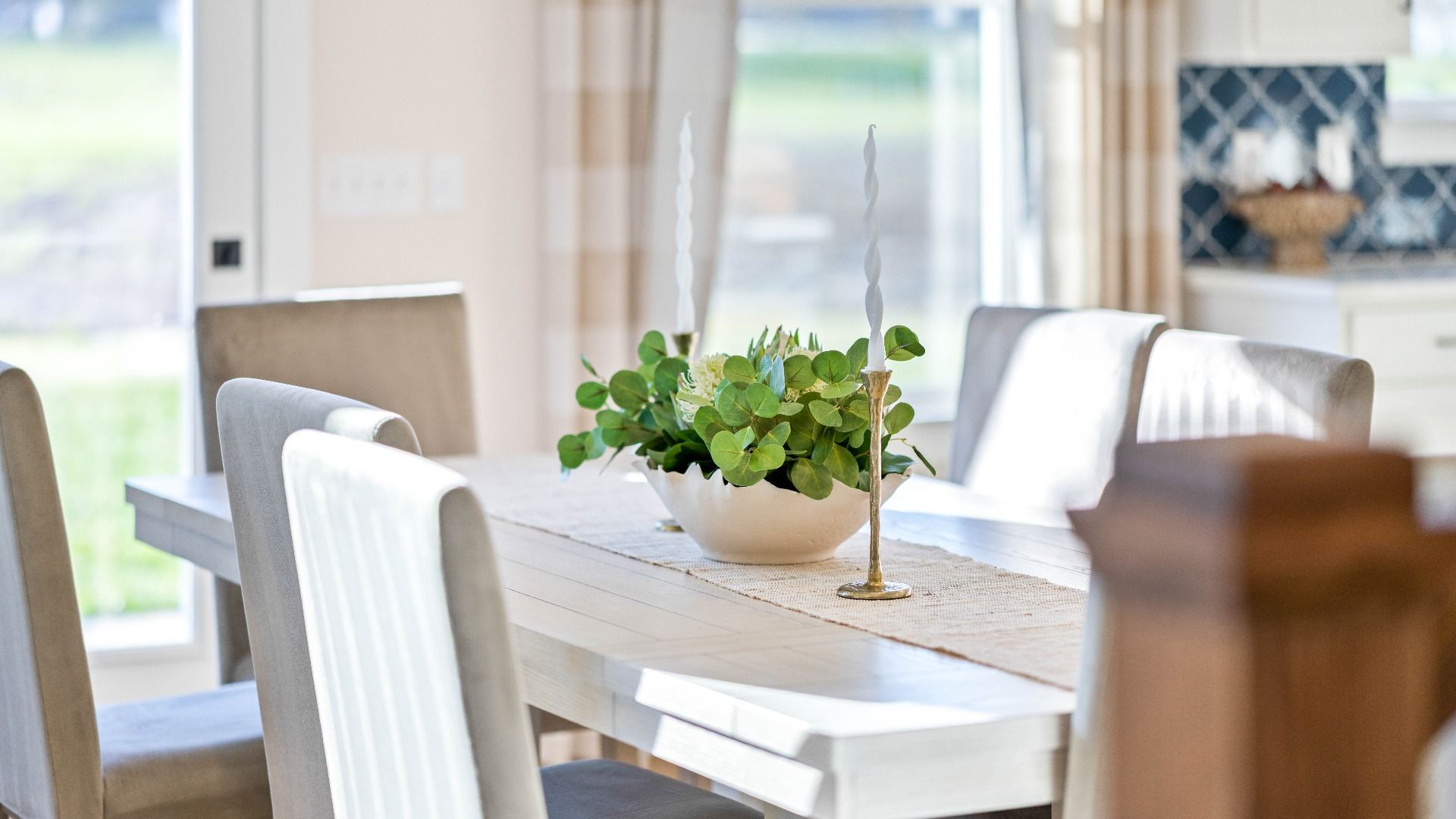 Dining area with access to patio