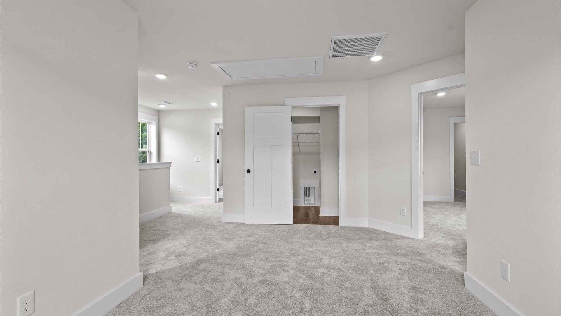 Second floor area with carpet