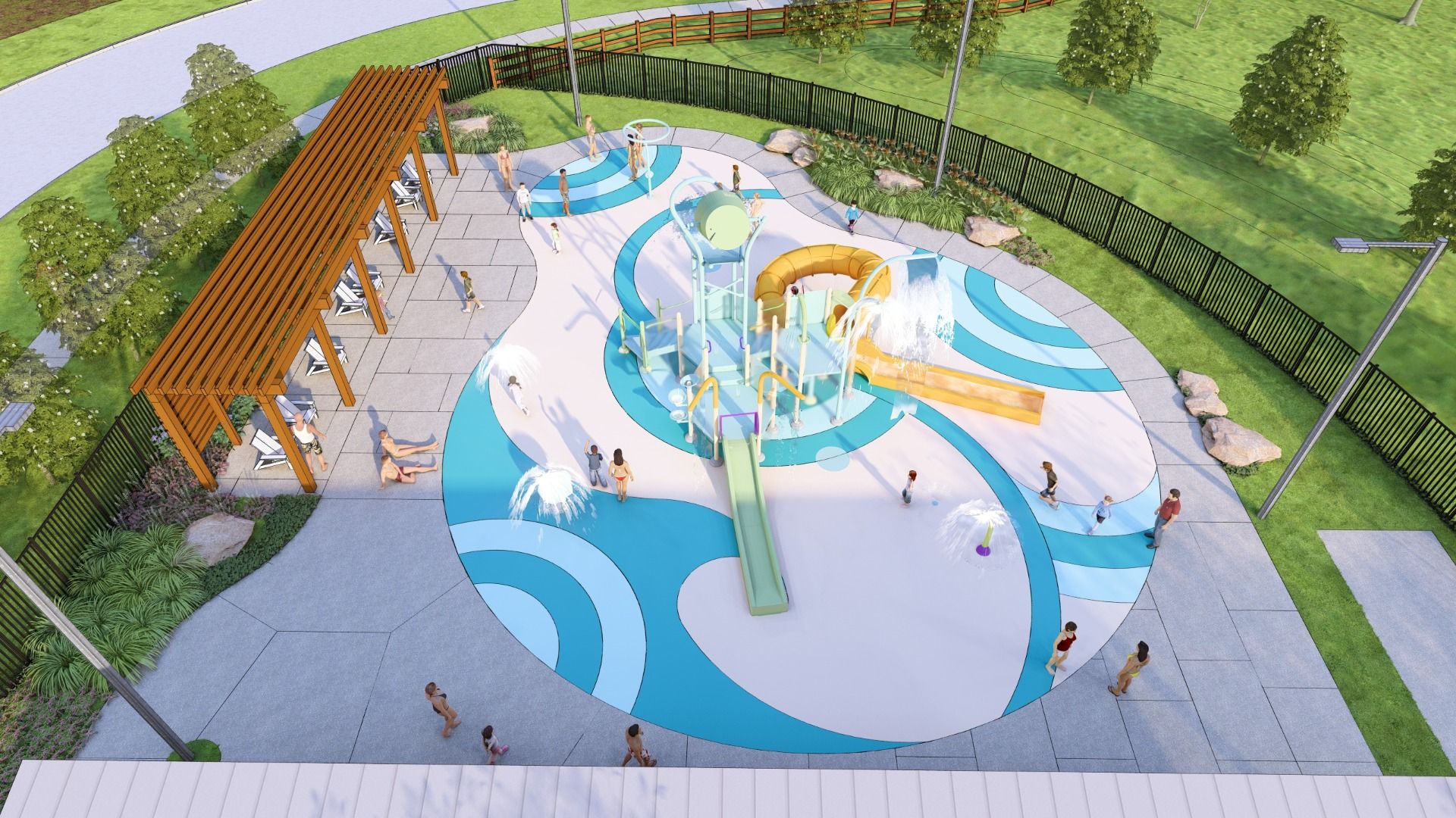 August Meadows Splash Pad Rendering