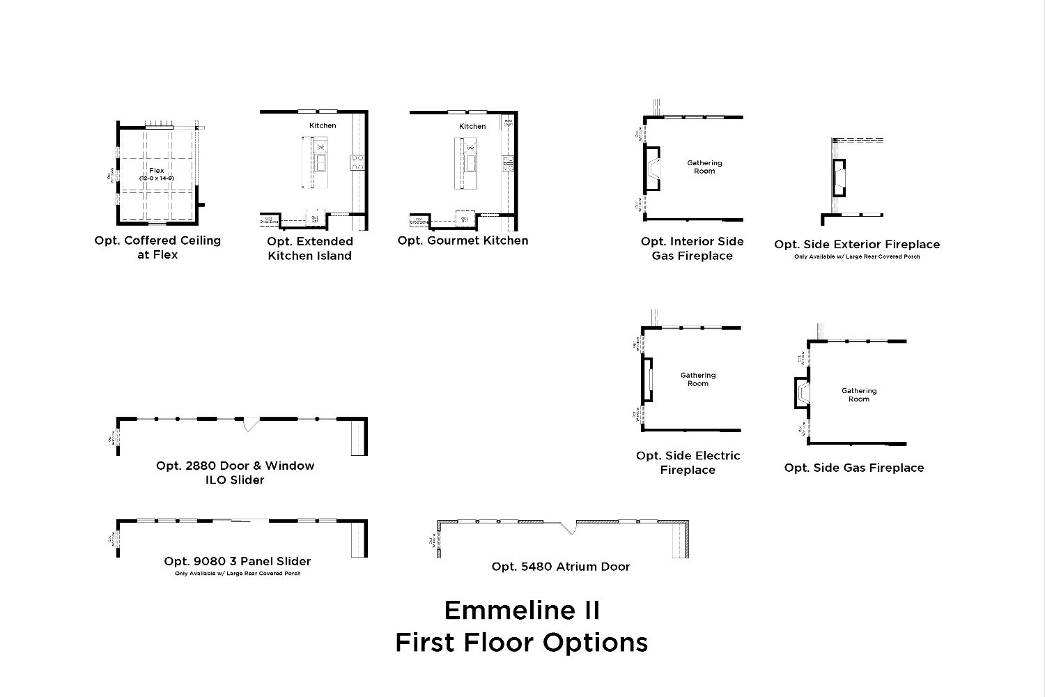 Floorplan of First Floor Options
