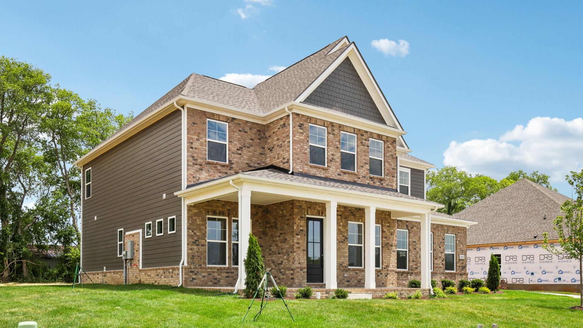 Exterior with covered front porch