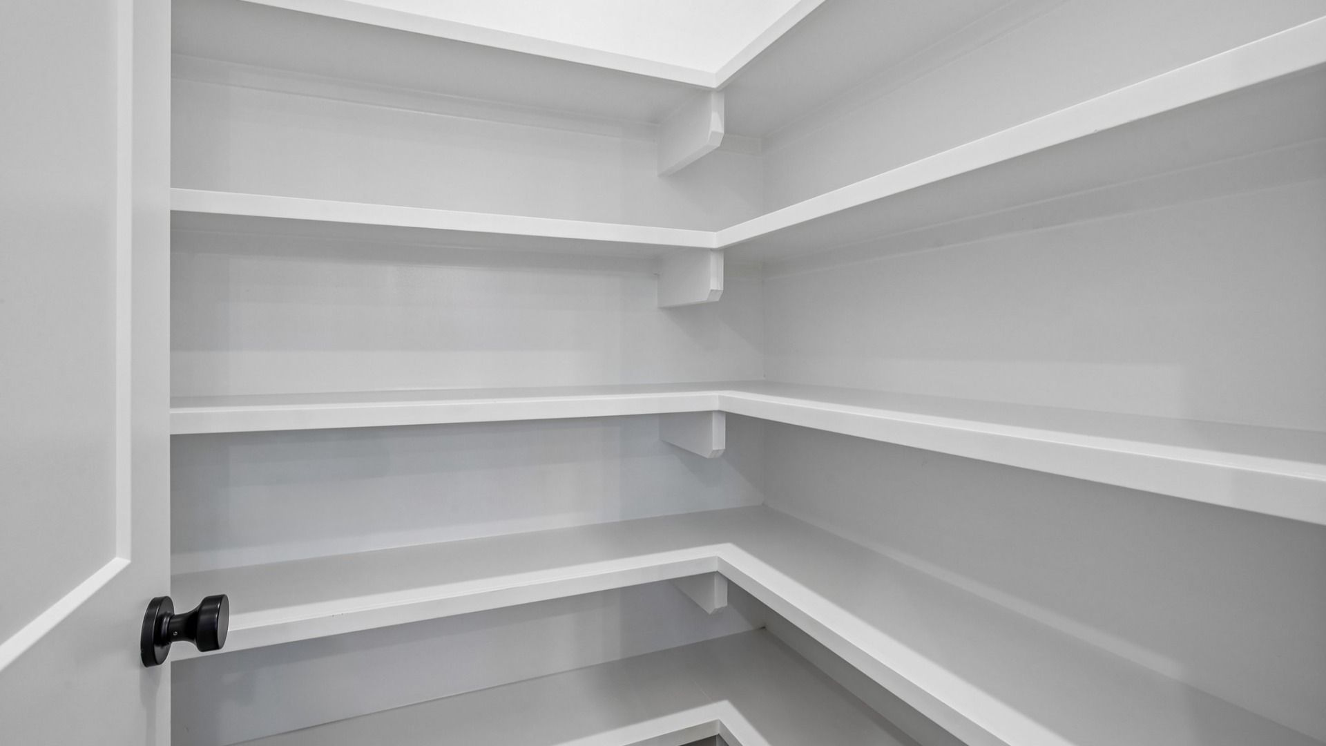 Pantry with built-in shelves