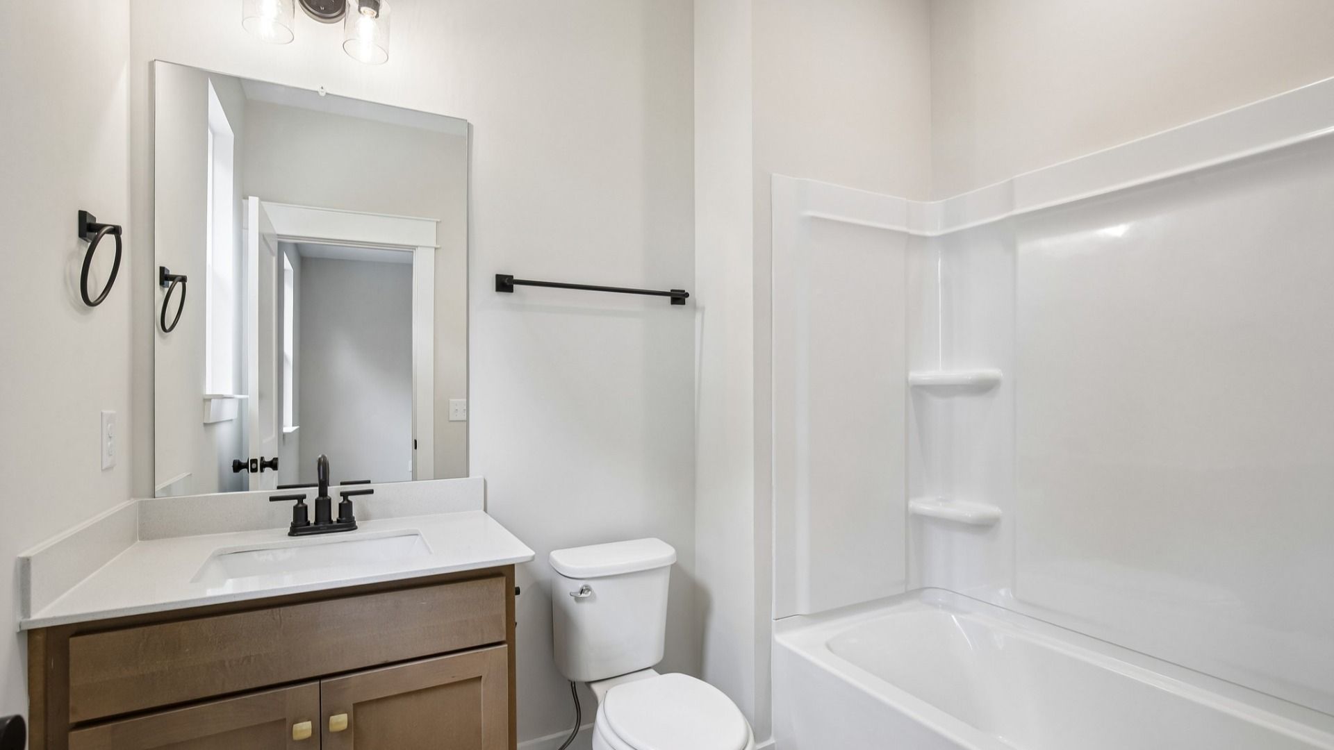 Bathroom with towel racks