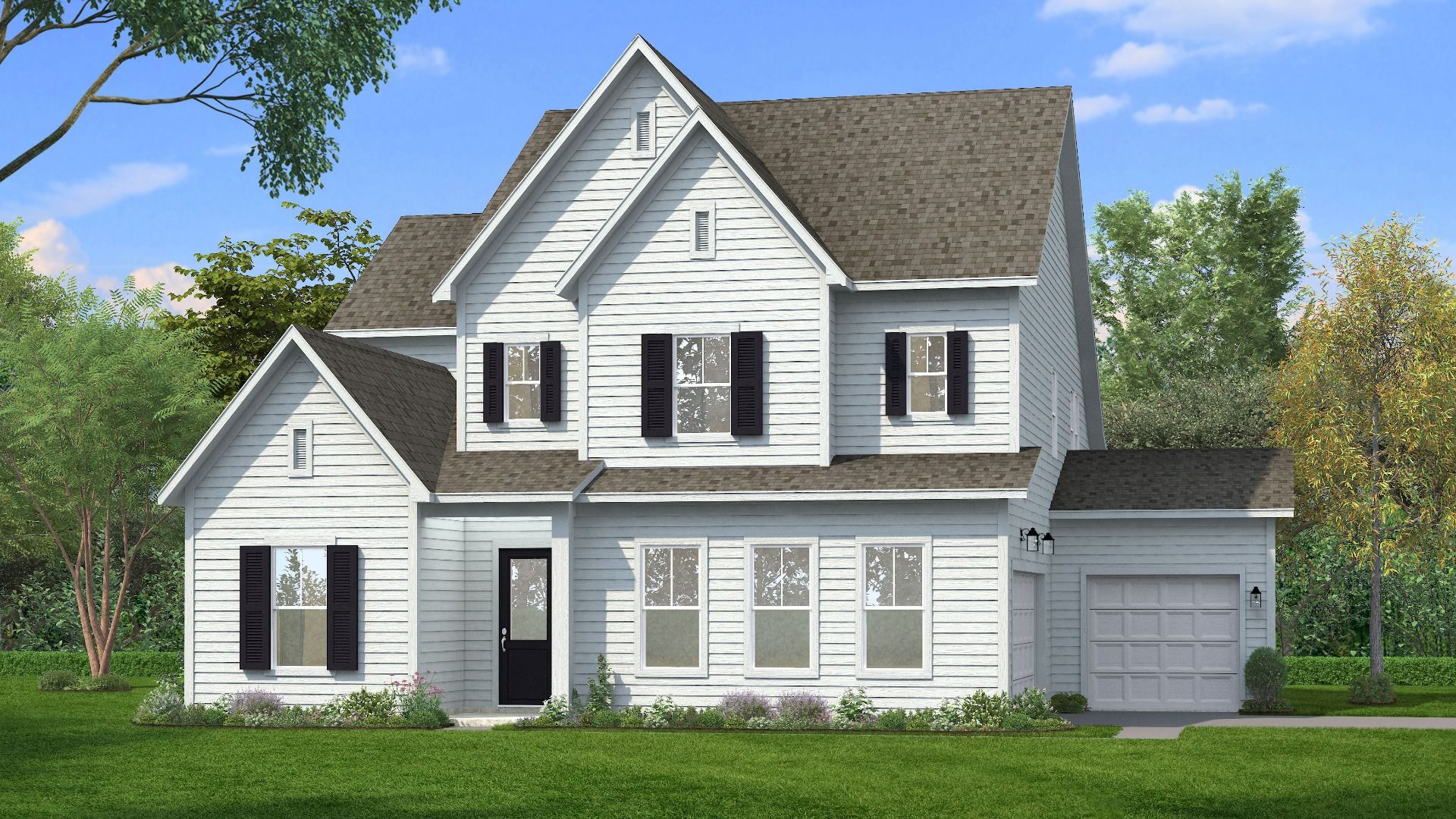 Laurent II Elevation with Side-Entry 3-car garage