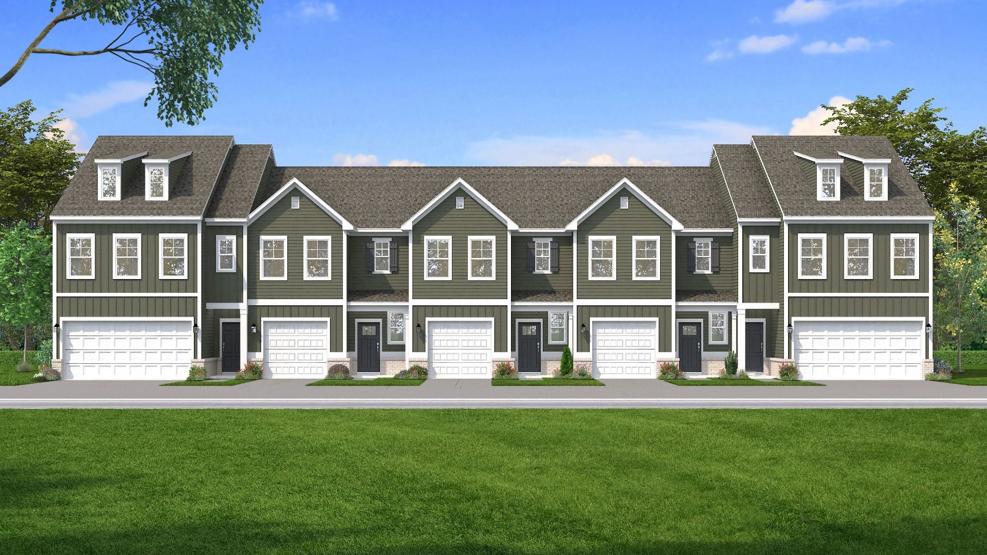 Mountain Sage Siding with Light Brick water table color scheme