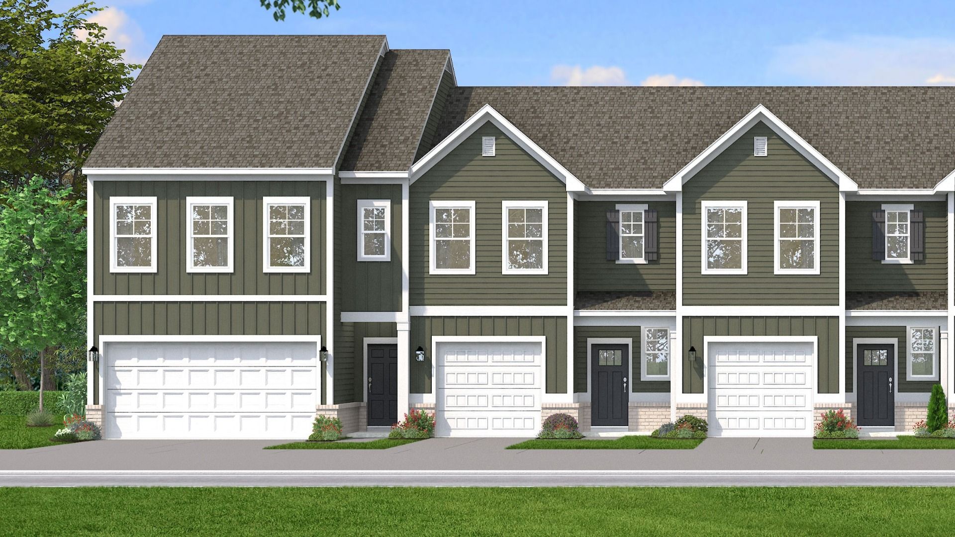 Mountain Sage Siding with Light Brick water table color scheme