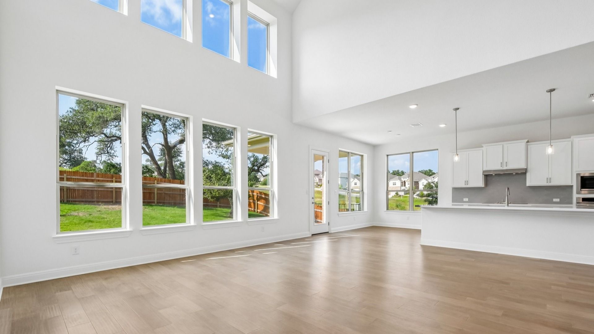 An interior shot of the living room in the Brown floorplan at Retreat at San Gabriel - Representative Image