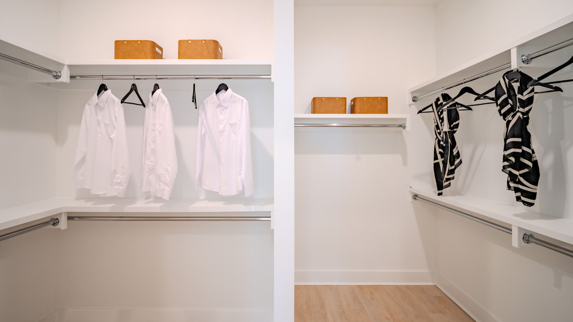 Closet with built in shelves