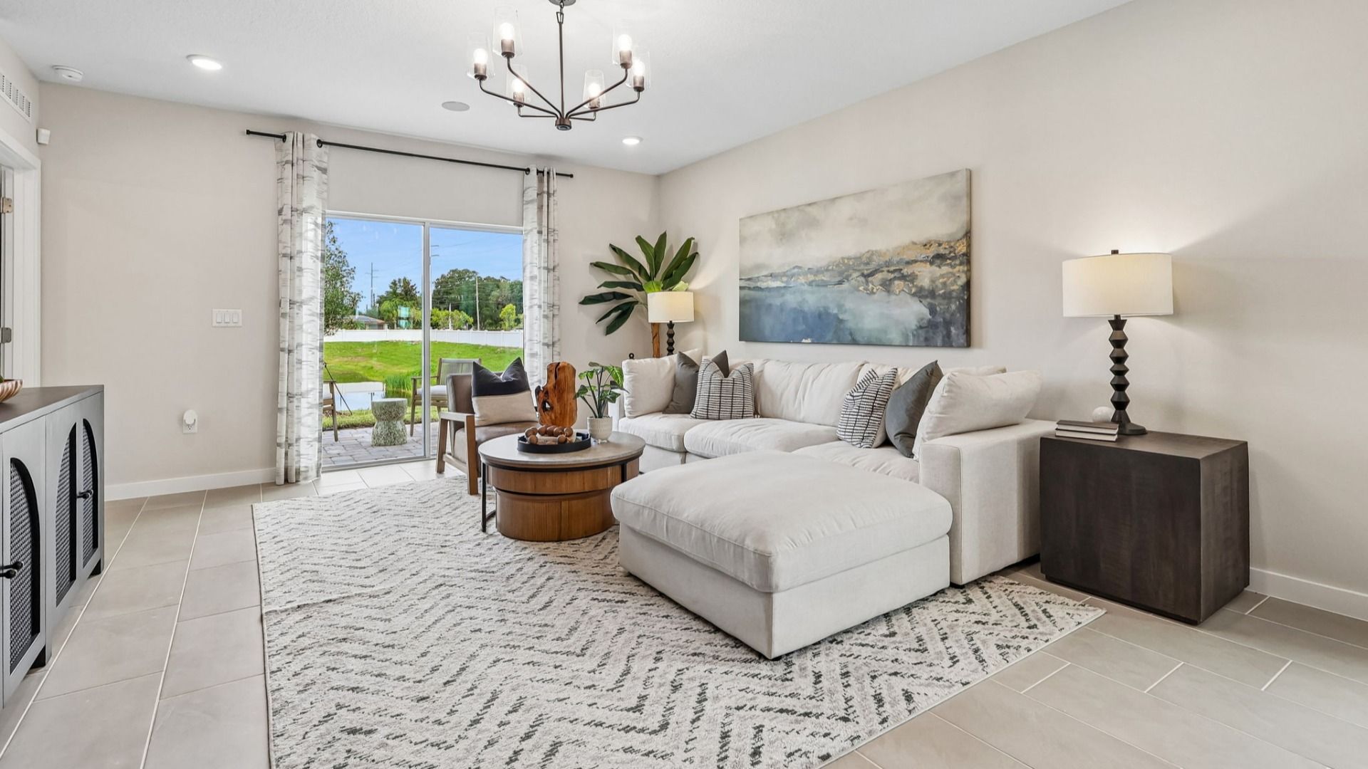 Flagler Floor Plan Living Area by DRB Homes in Willowbrook North in Winter Haven Florida