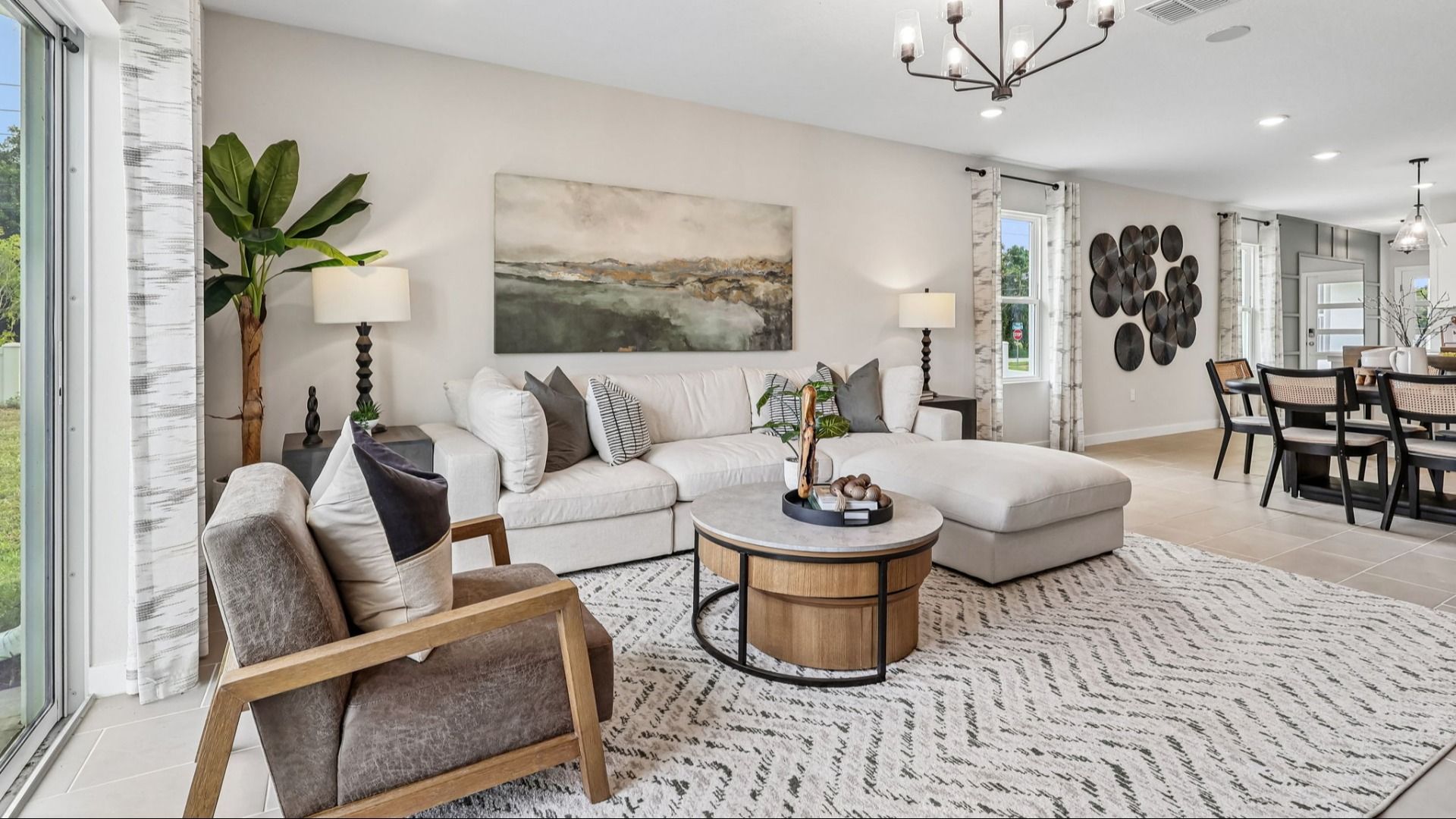 Flagler Floor Plan Open Concept with a spacious Living Area by DRB Homes in Willowbrook North in Winter Haven Florida