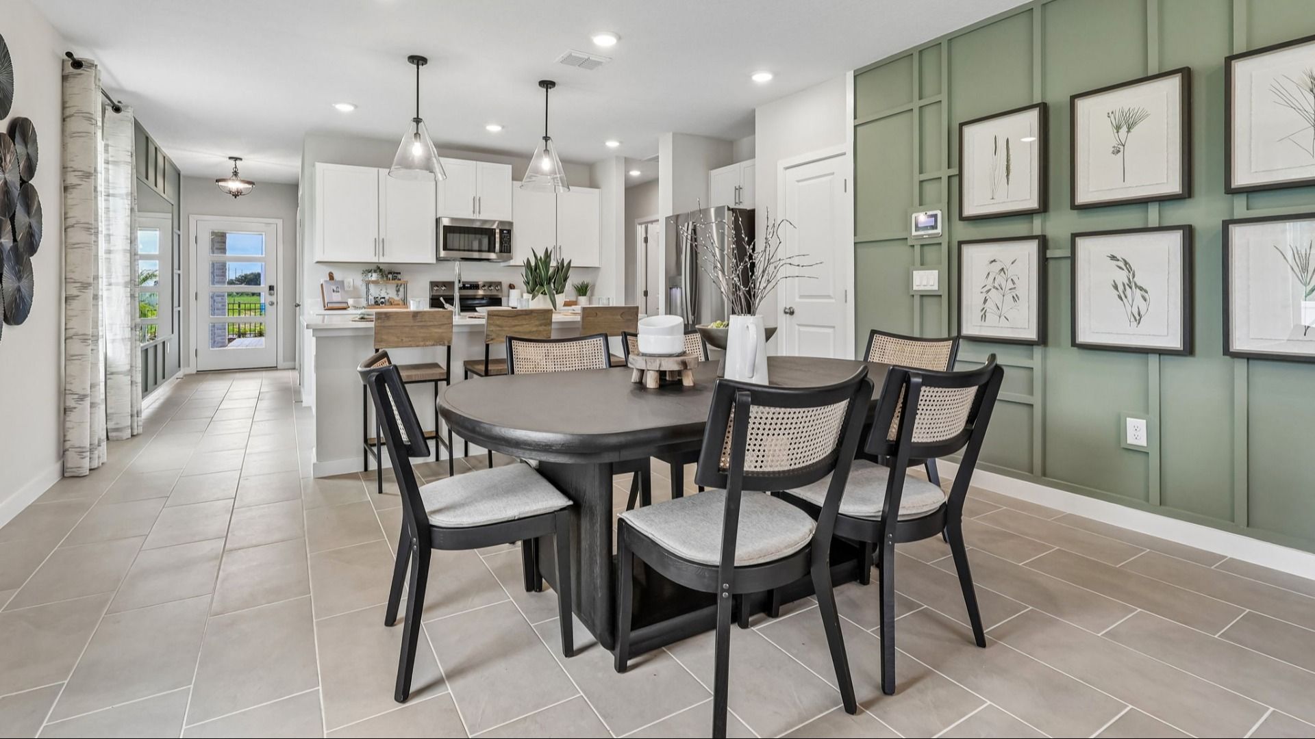 Flagler Floor Plan Open Concept with a spacious Dining Area by DRB Homes in Willowbrook North in Winter Haven Florida