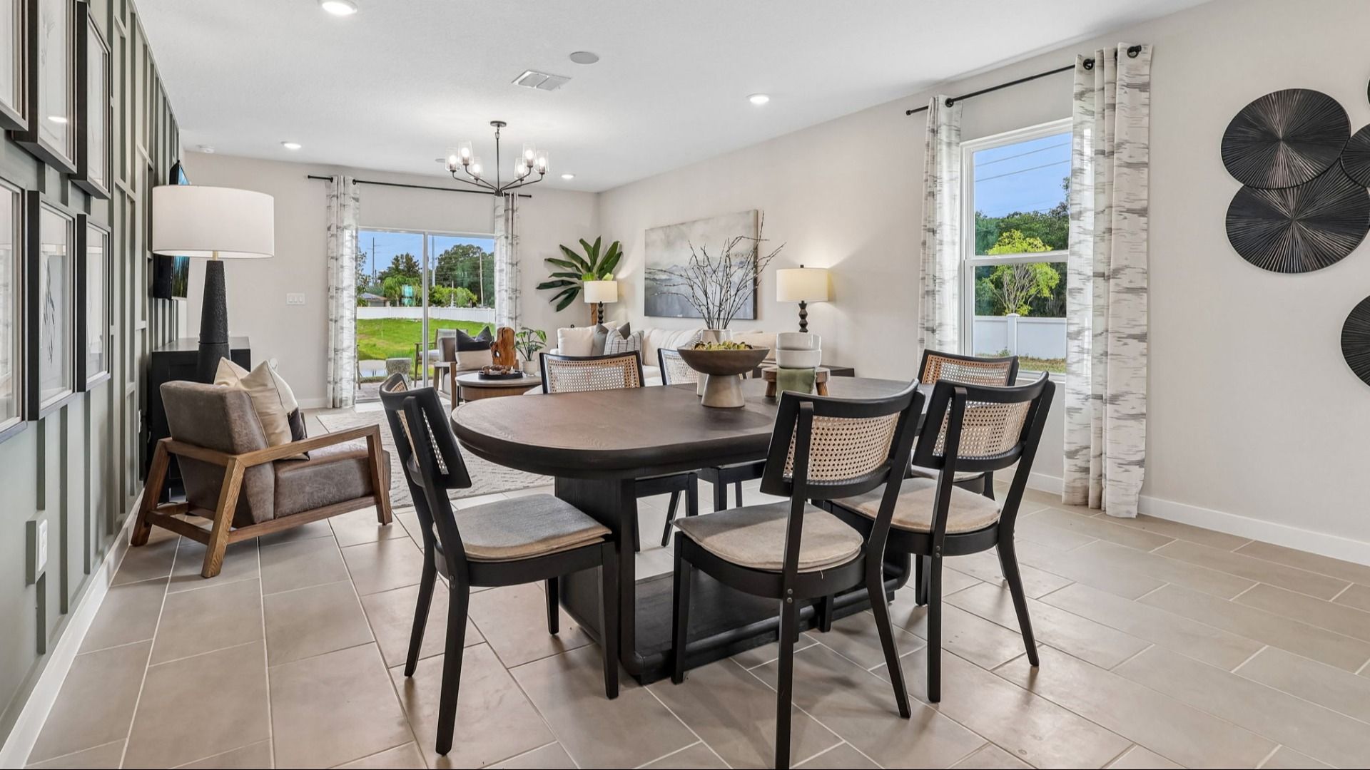 Flagler Floor Plan Open Concept with a spacious Dining Area by DRB Homes in Willowbrook North in Winter Haven Florida