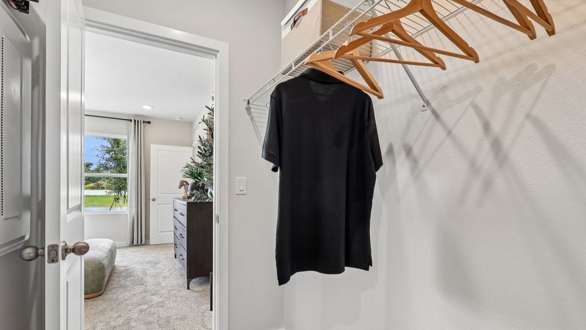 Flagler Floor Plan Primary Suite walk-in closet by DRB Homes in Willowbrook North New Homes in Winter Haven Florida