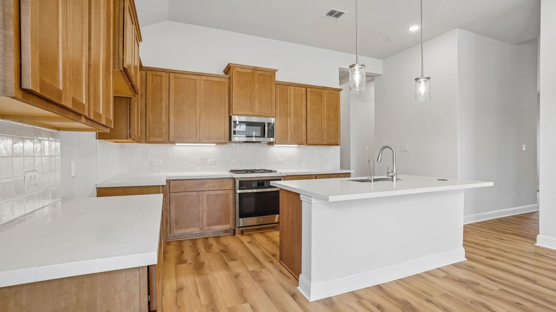 42" wood cabinets offer abundant storage for all your kitchen essentials