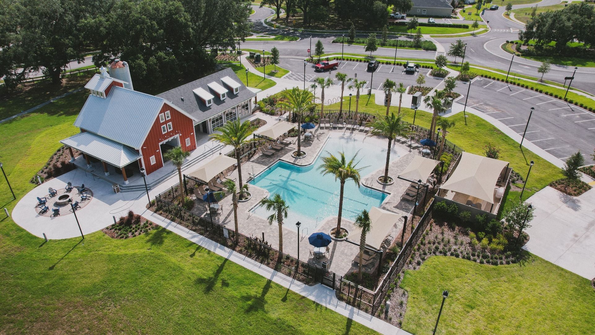 Granary Park New Home Community in Clay County, Located in Jacksonville FL Resort Style Amenity Center with a zero entry pool