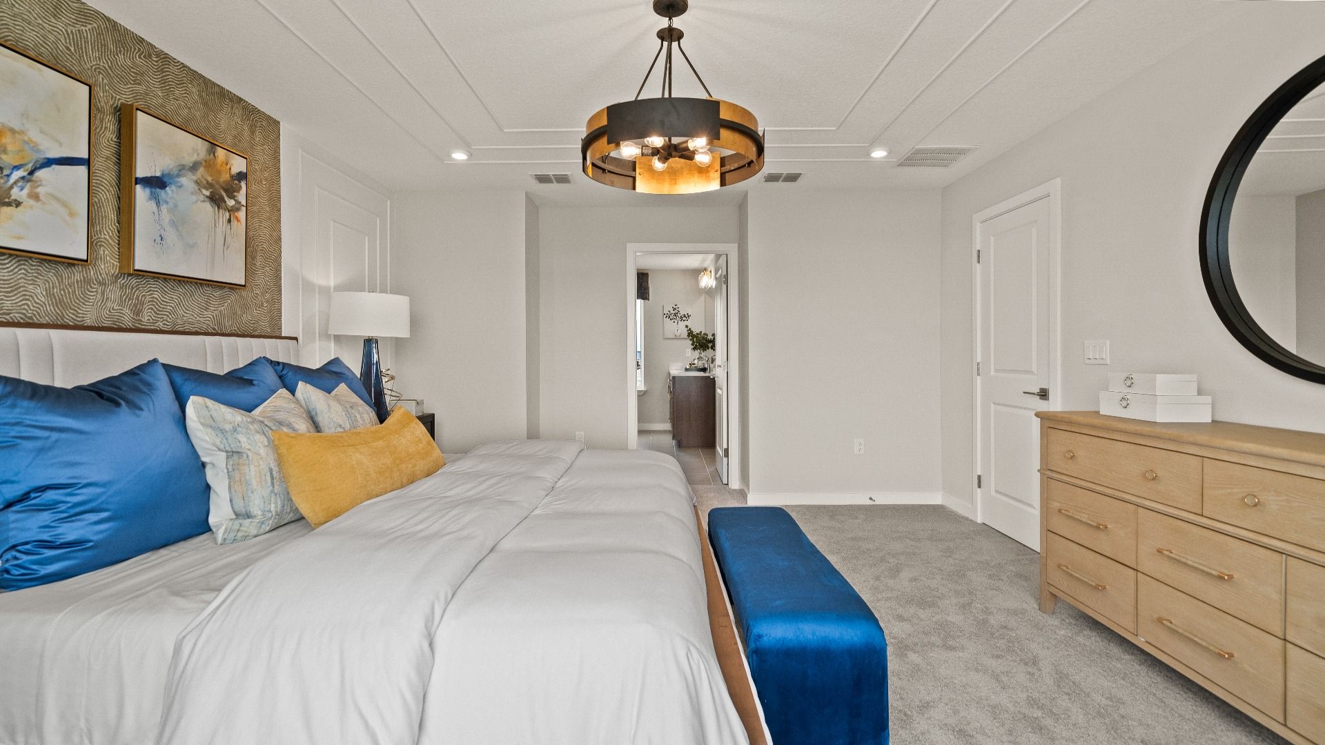 DRB Homes Model Floor Plan primary suite, Granary Park New Homes in Clay County, located in Jacksonville, Florida