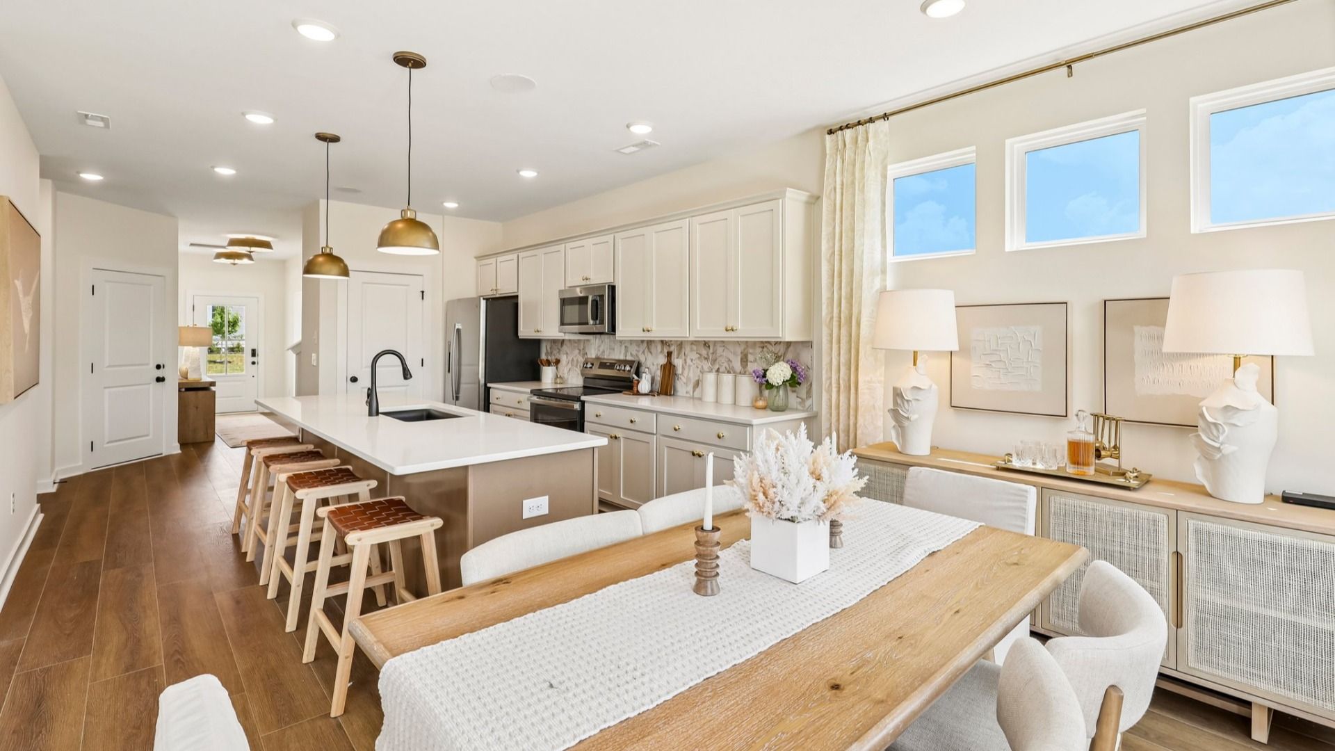 Dining area with access to spacious kitchen