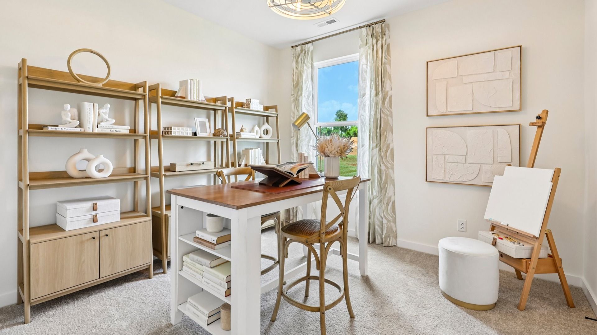 Secondary bedroom with carpet, closet, and window