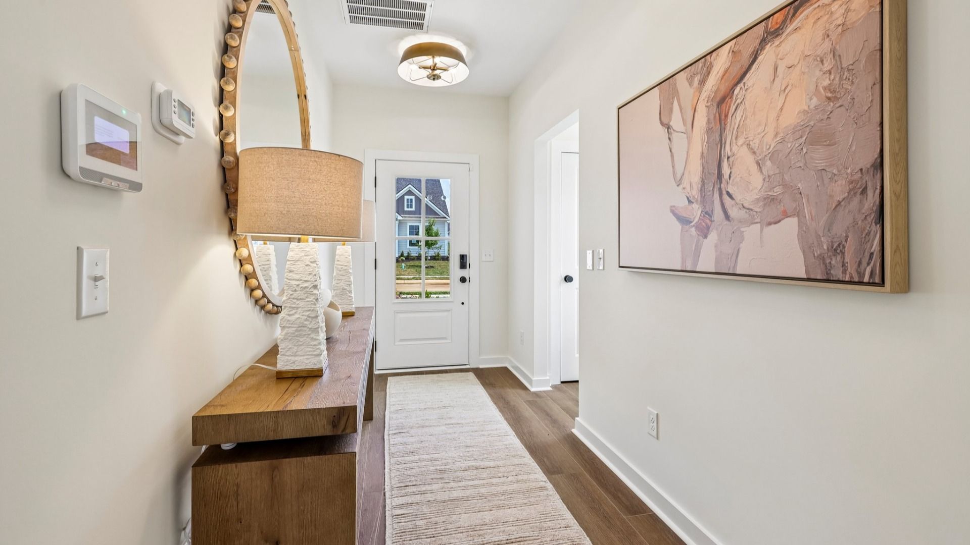 Front entryway with access to storage rooms