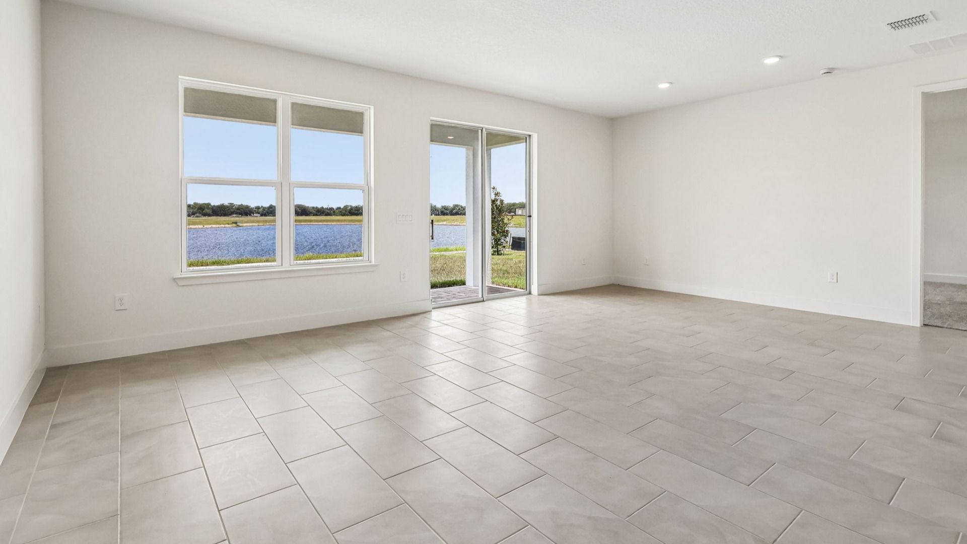 Longleaf Floor Plan Living Area by DRB Homes in Lakeside at Satilla in New Homes St. Cloud