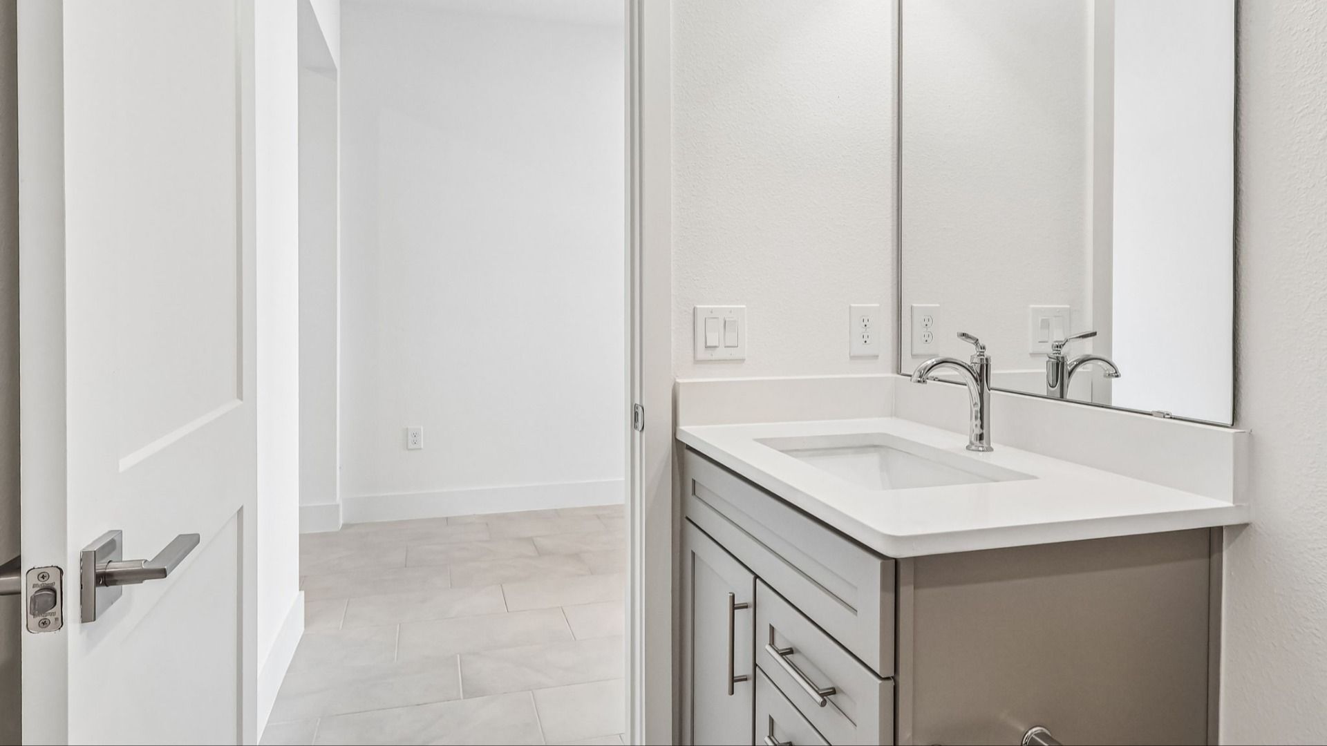 Longleaf Floor Plan Secondary Bathroom by DRB Homes Lakeside at Satilla in New Homes St. Cloud