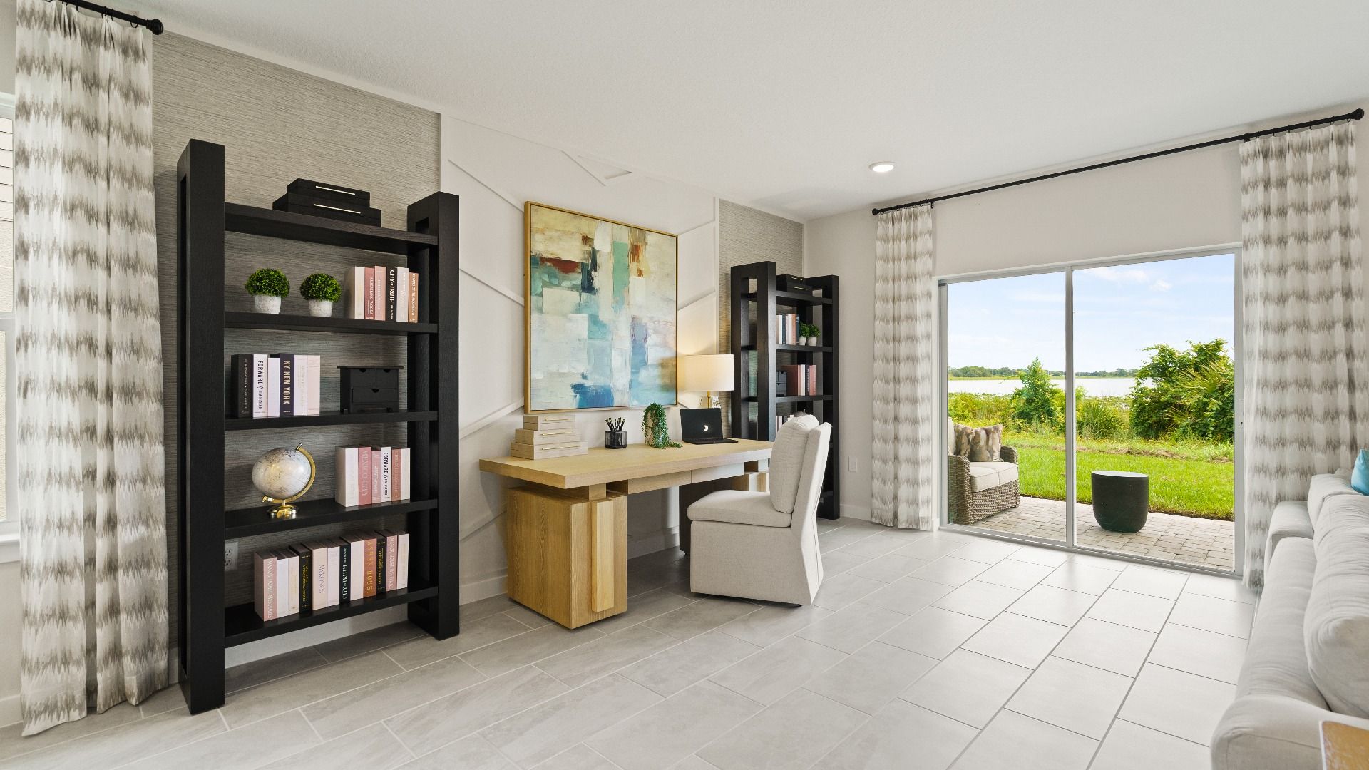Castaway Floor Plan Open Concept Living Space with an office space
