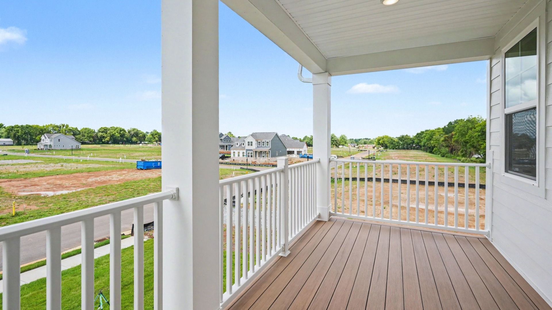 Covered porch on second floor