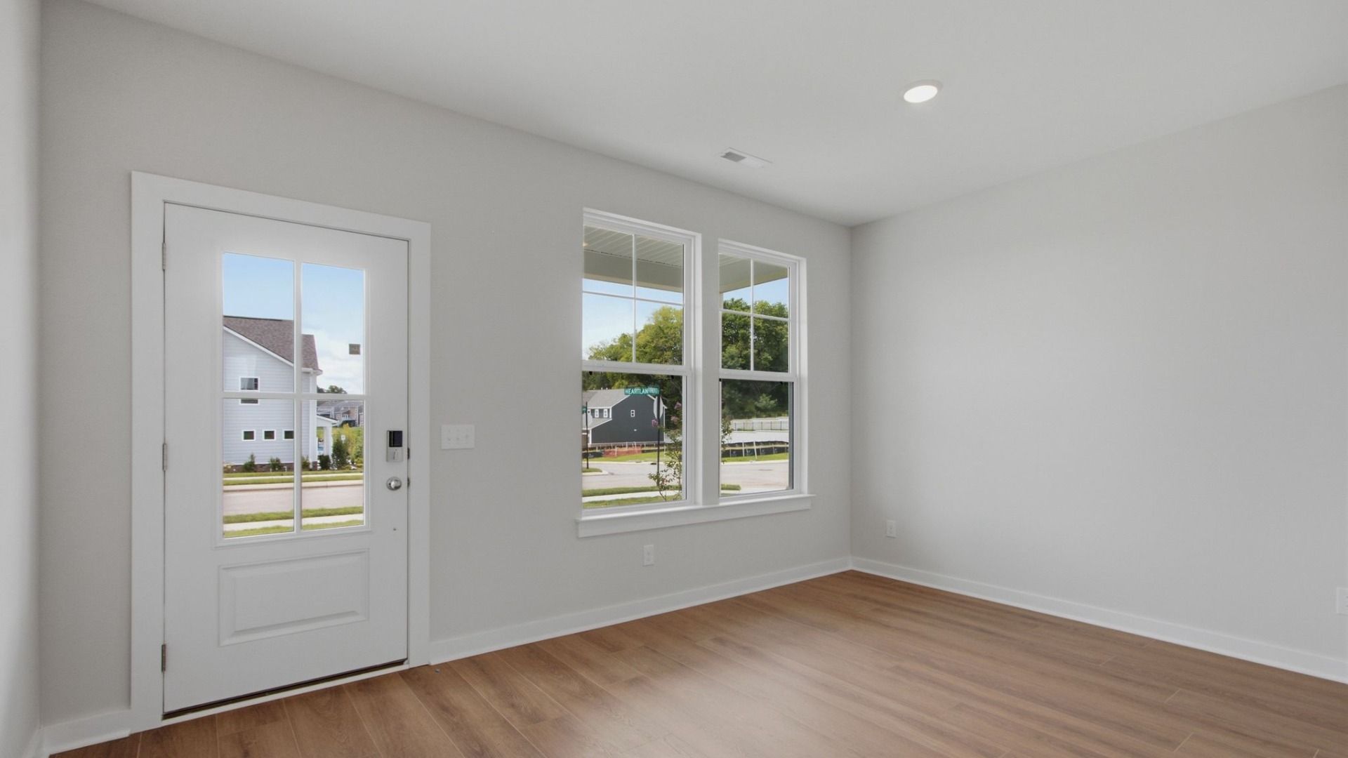 Entryway to home with open flex space