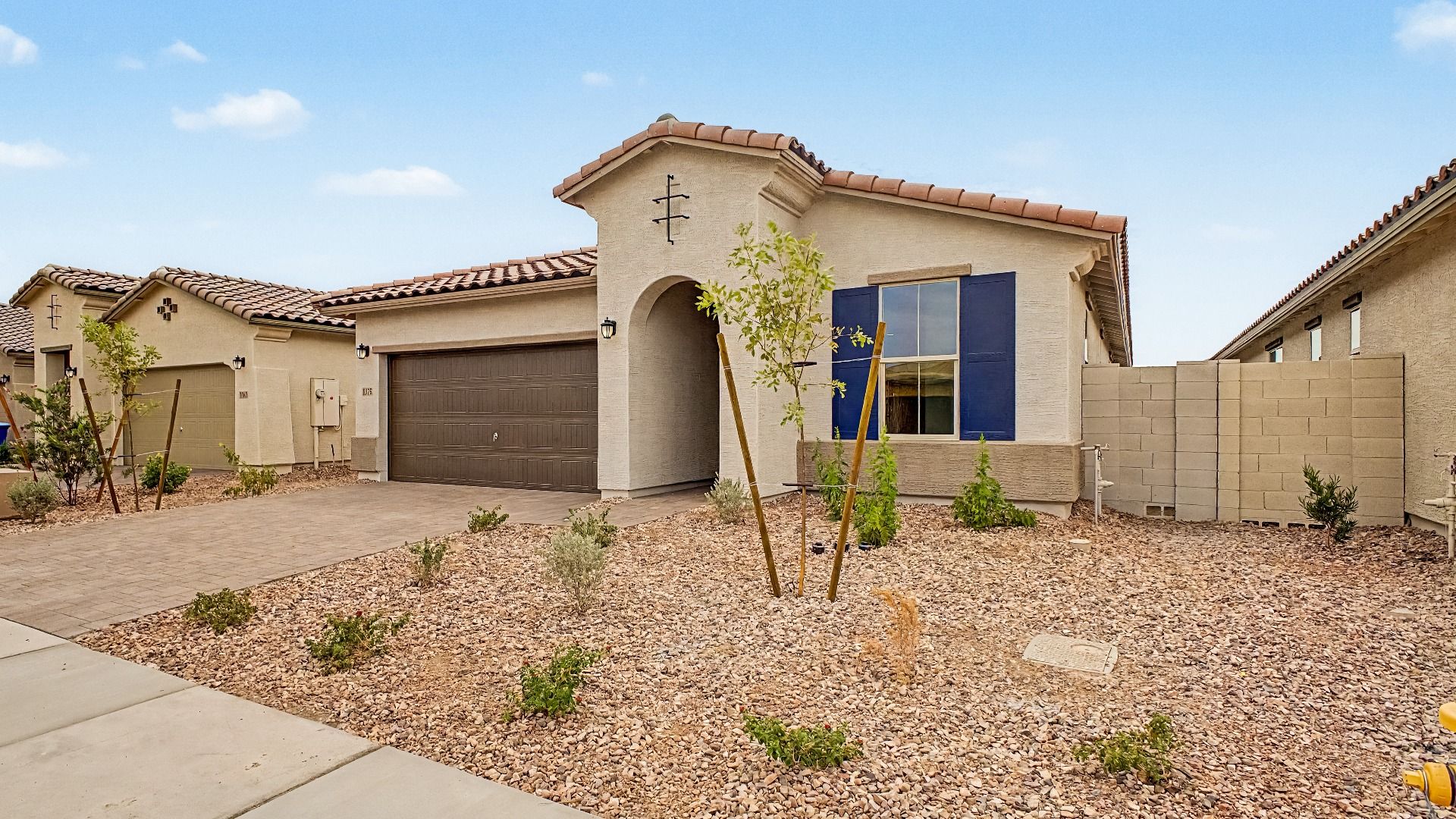 Larkspur Home Plan - Exterior Elevation A Spanish Colonial