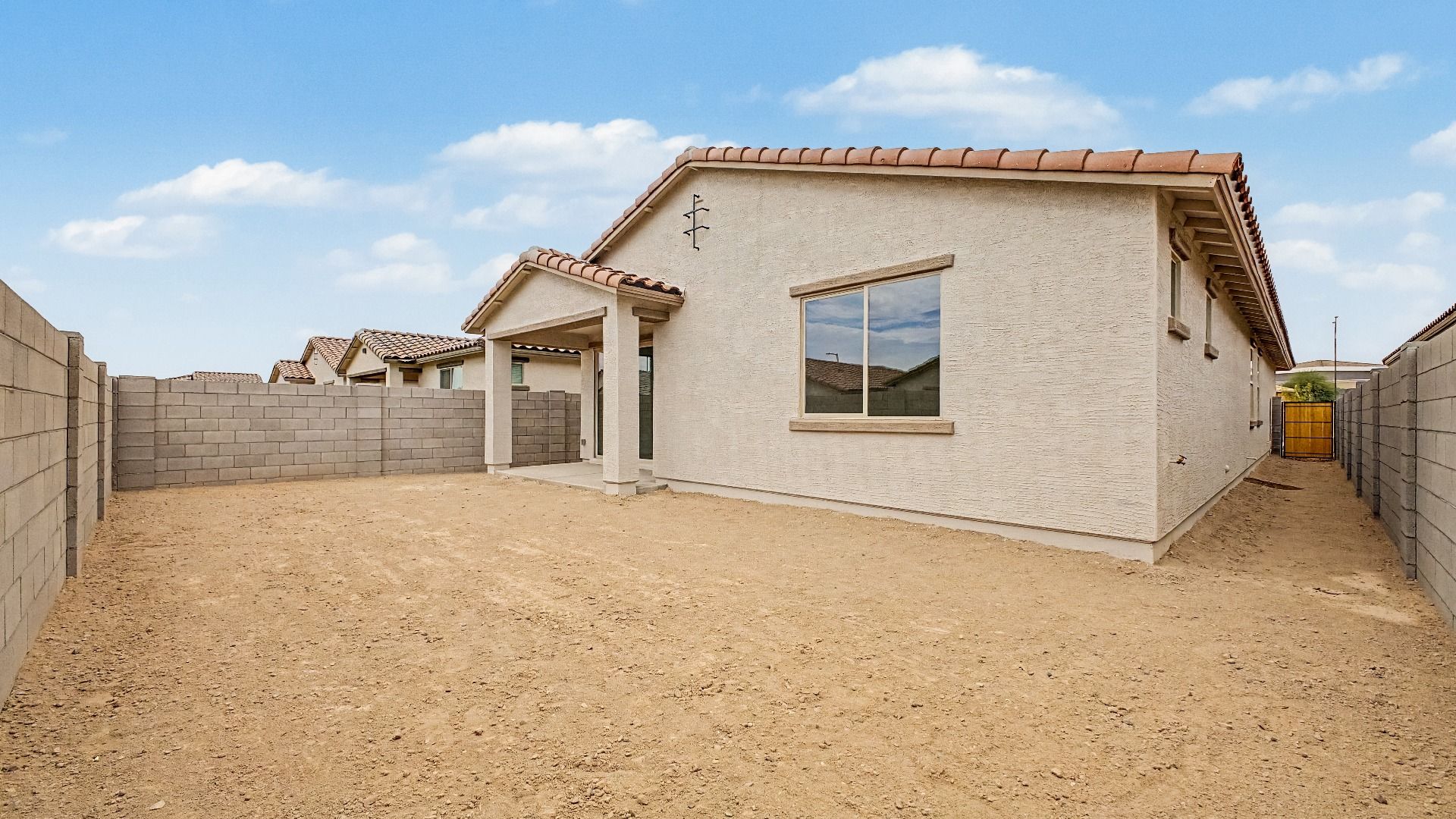 Larkspur Home Plan - Backyard View