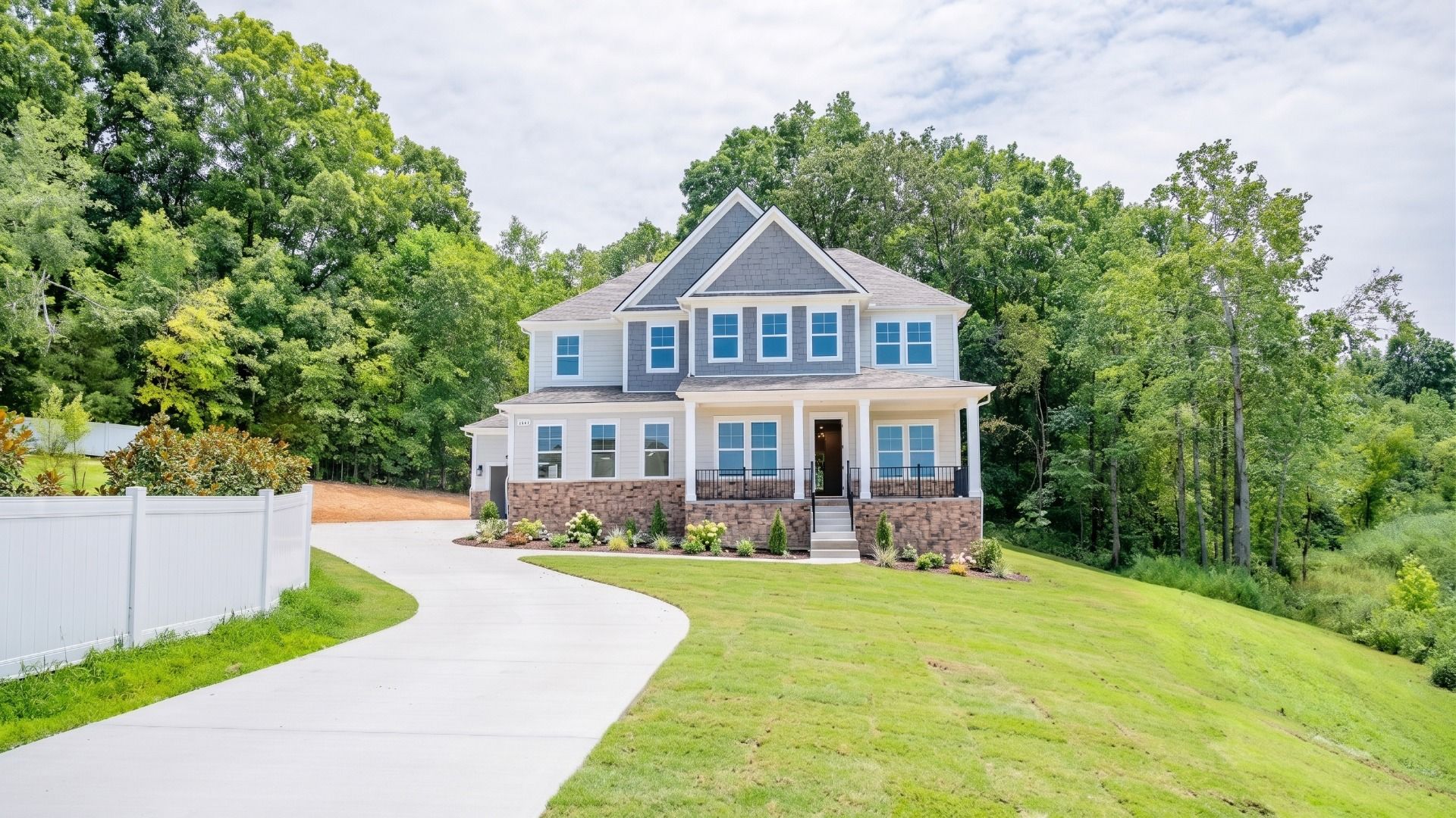 Enhanced image to show a complete version of the gorgeous Solace II plan home at Richvale Estates in Fairview, TN