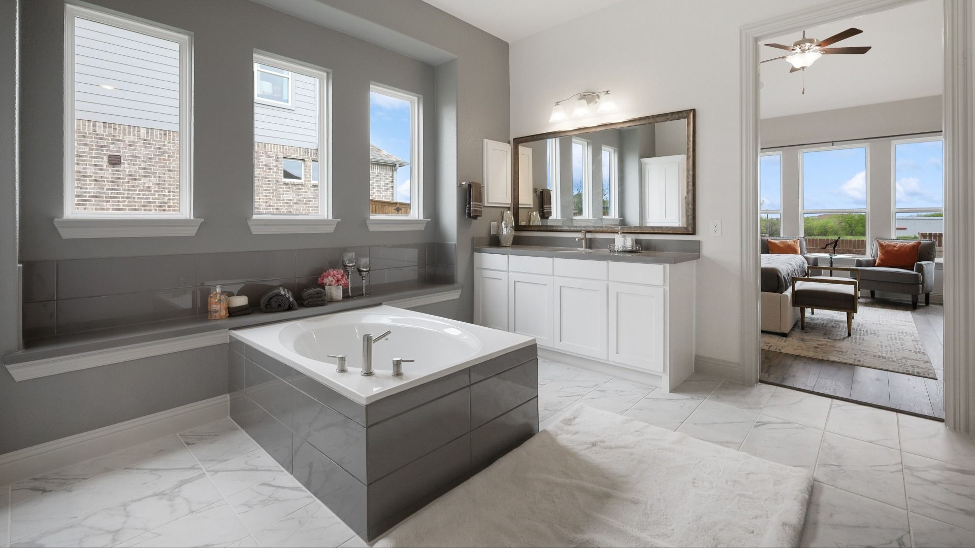 Model home photos of similar floorplans, not pictures of actual home.