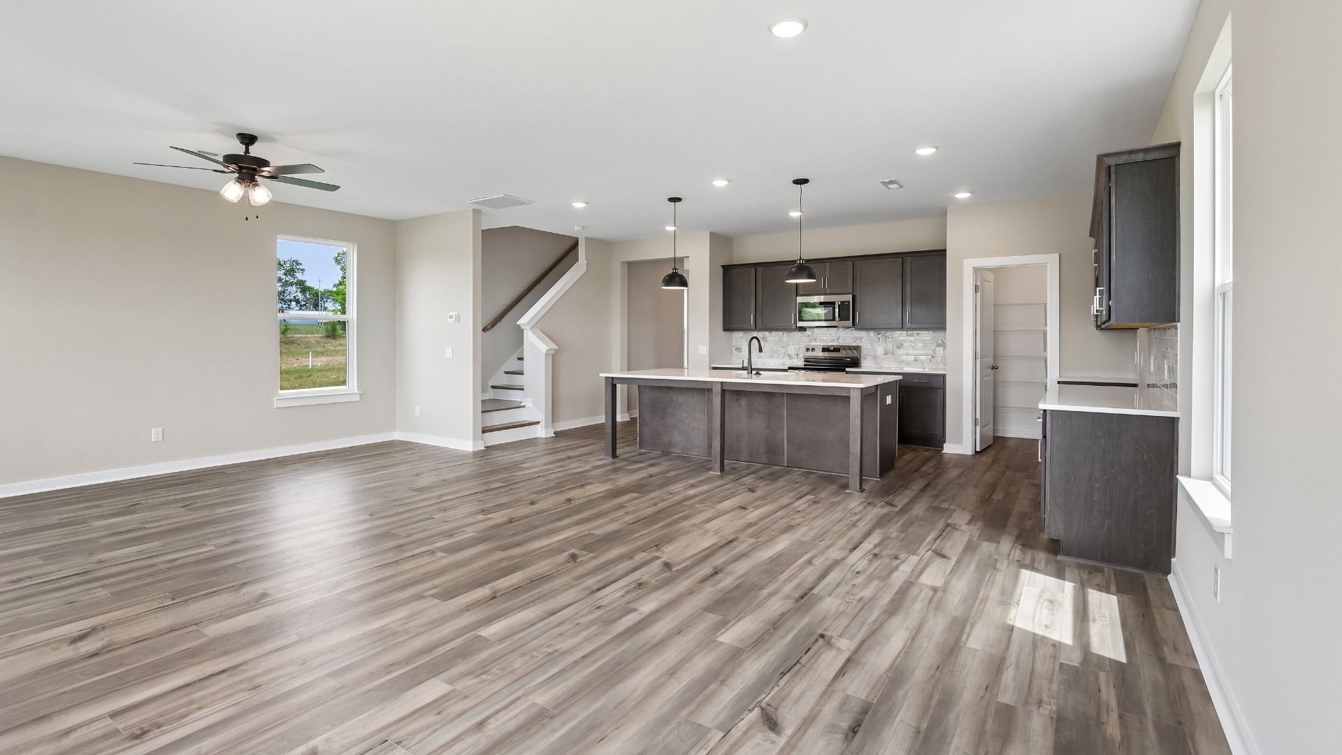 Image of First Floor with hard surface flooring and kitchen