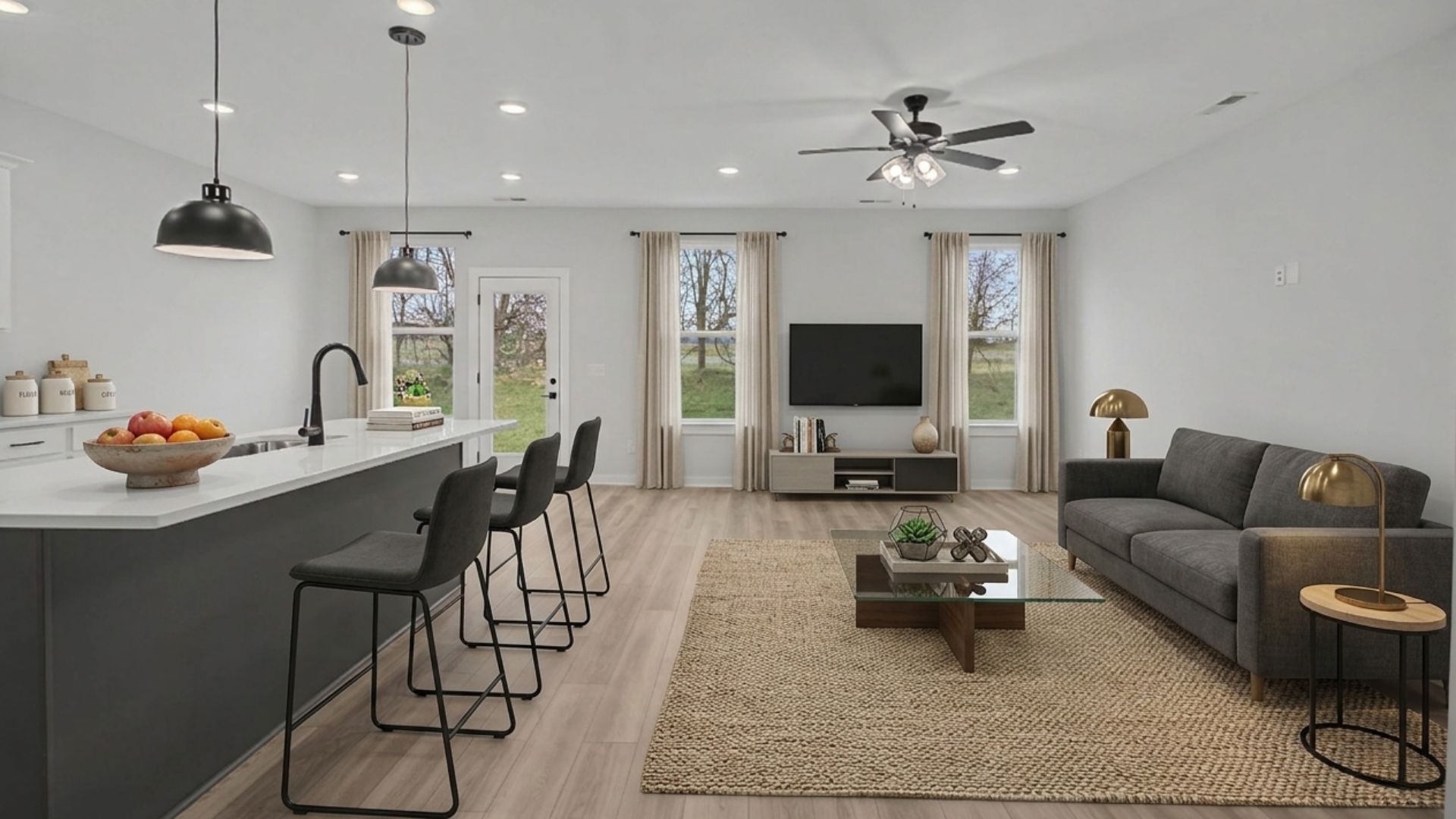 Virtually staged first floor