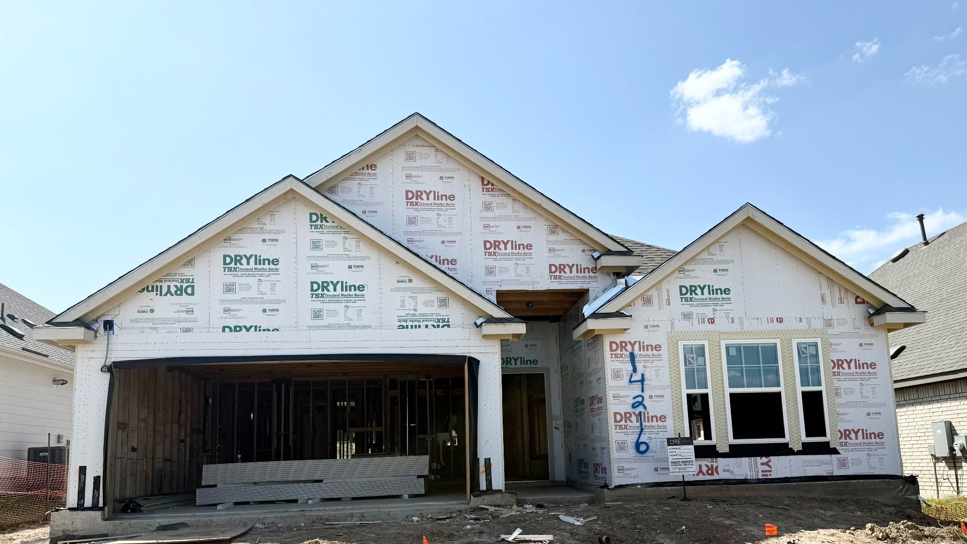 Actual home, under construction