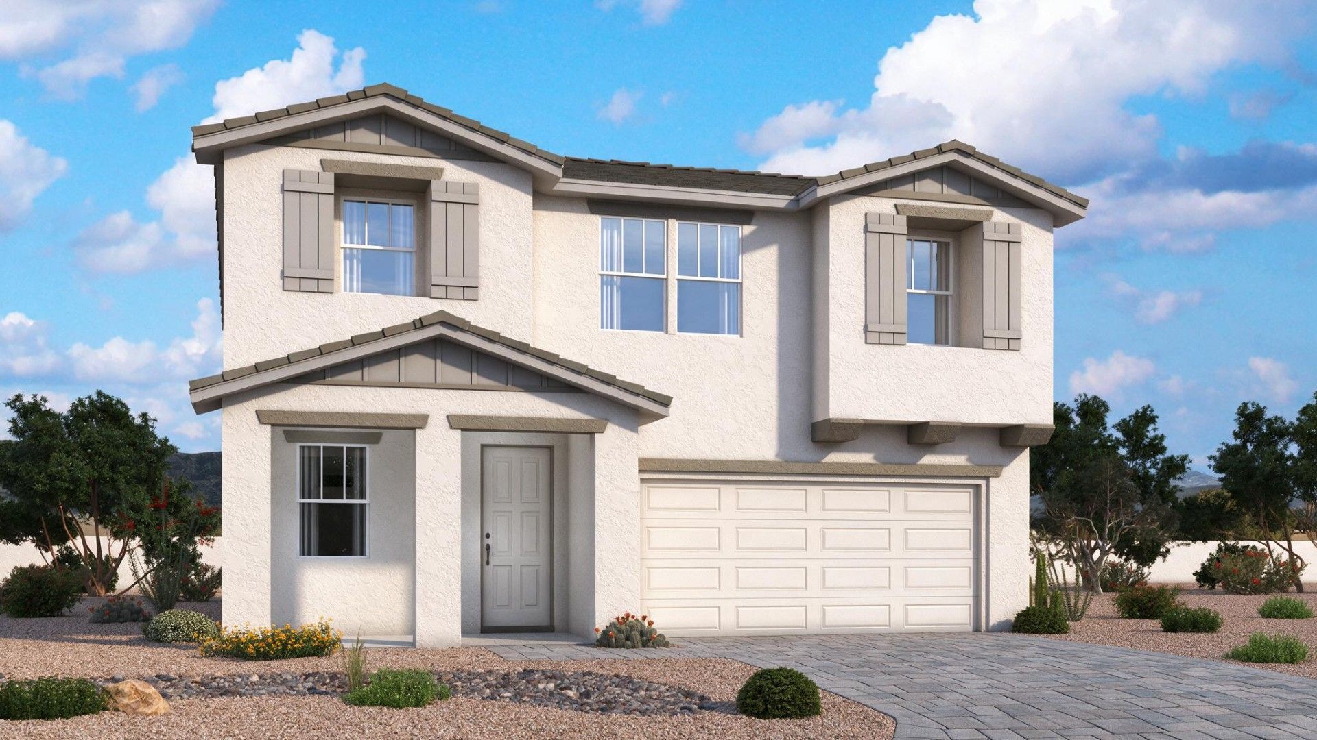 Magma Ranch, Florence AZ, Winslow Home Plan, Elevation C, Craftsman, DRB Homes
