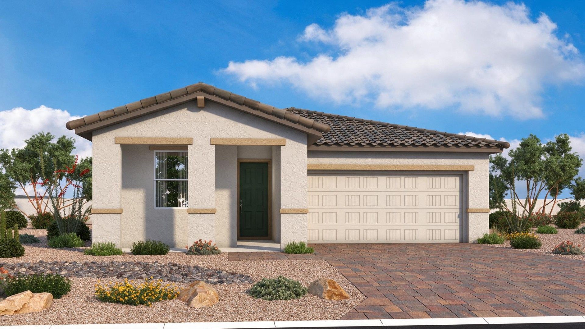 Magma Ranch, Florence AZ, Jerome Home Plan, Elevation B, Tucson, DRB Homes