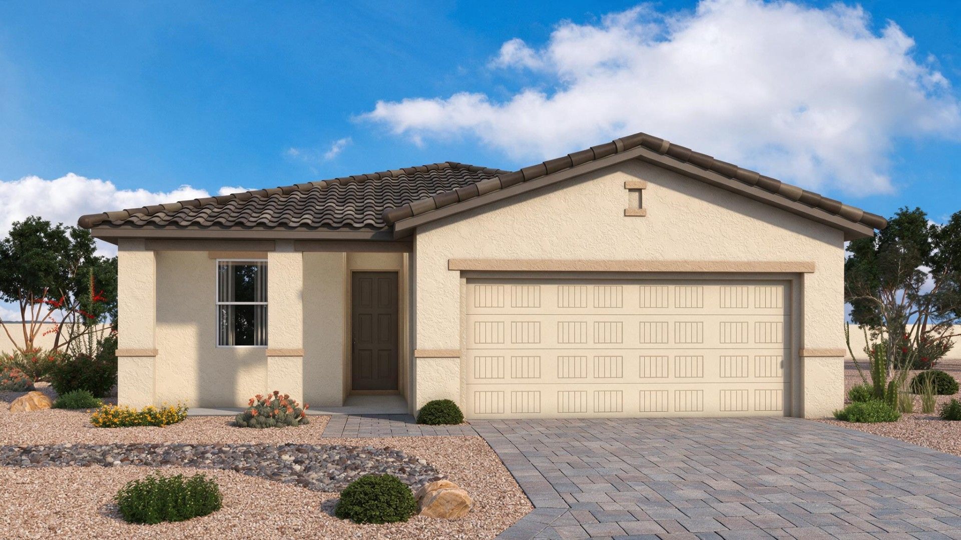 Magma Ranch, Florence AZ, Sedona Home Plan, Elevation B, Tucson, DRB Homes