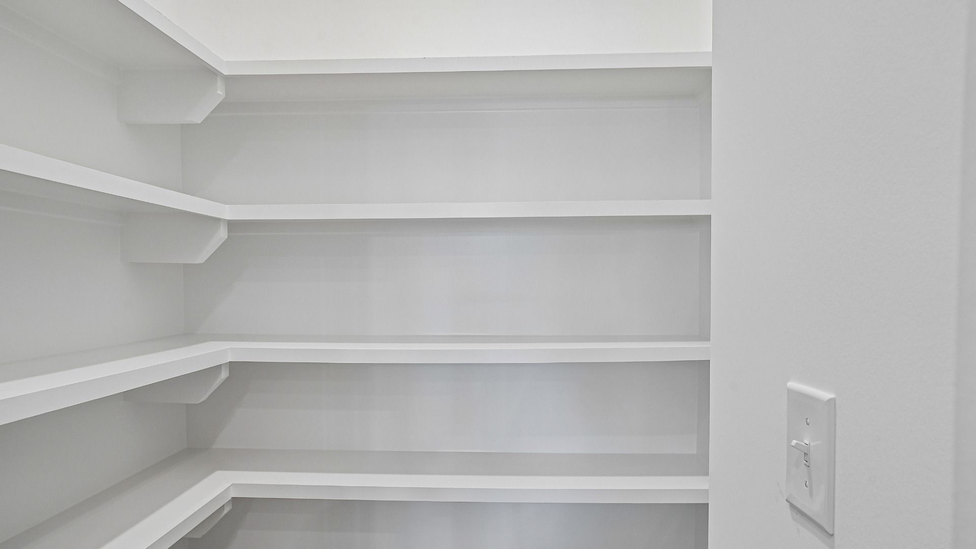 Painted MDF pantry shelving