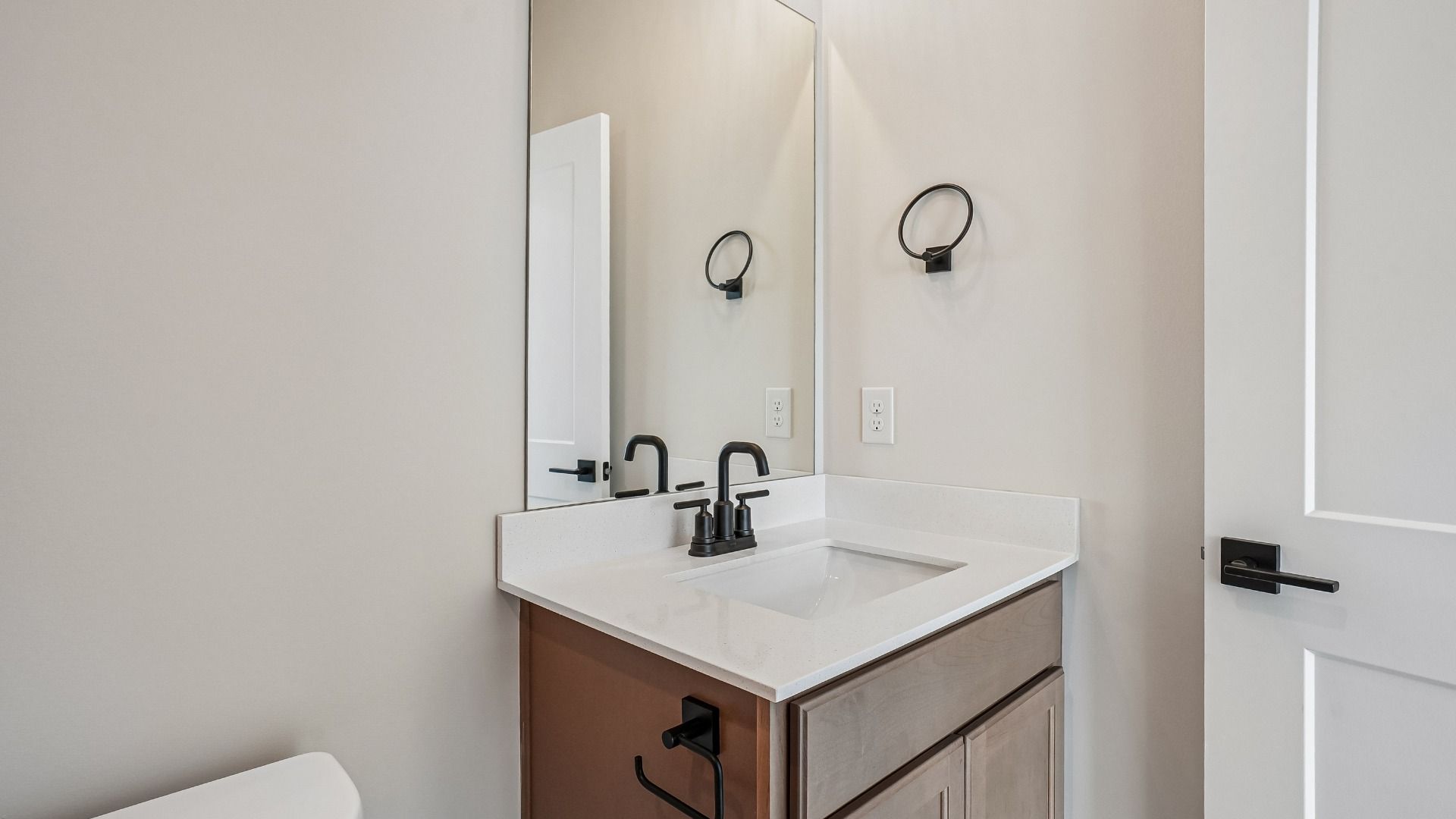Private guest bathroom with vanity sink