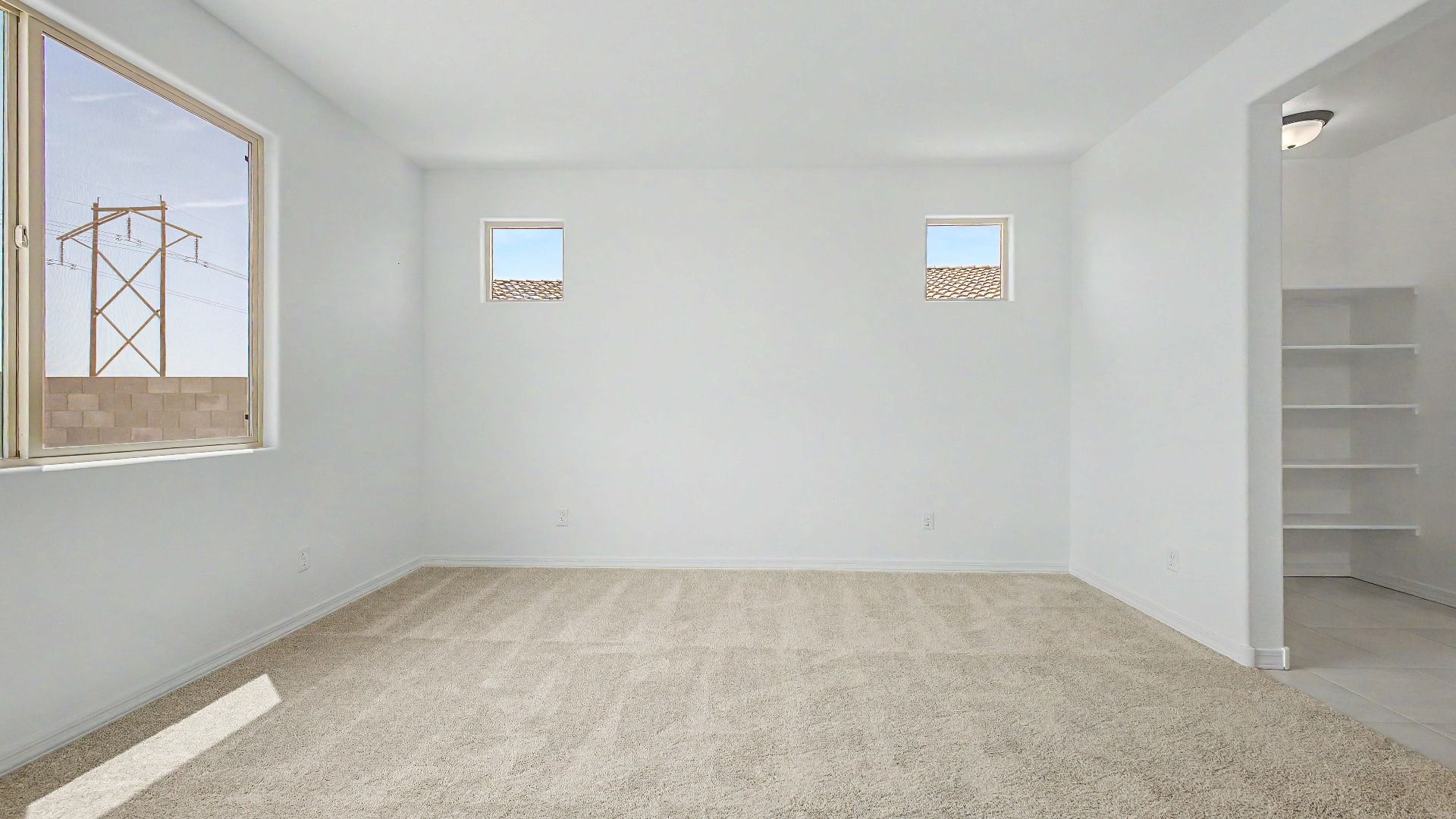 Relaxing primary suite in this quick move-in home by DRB Homes at Saguaro Hills at Vistancia, 32371 N 123rd Dr, Peoria, AZ.